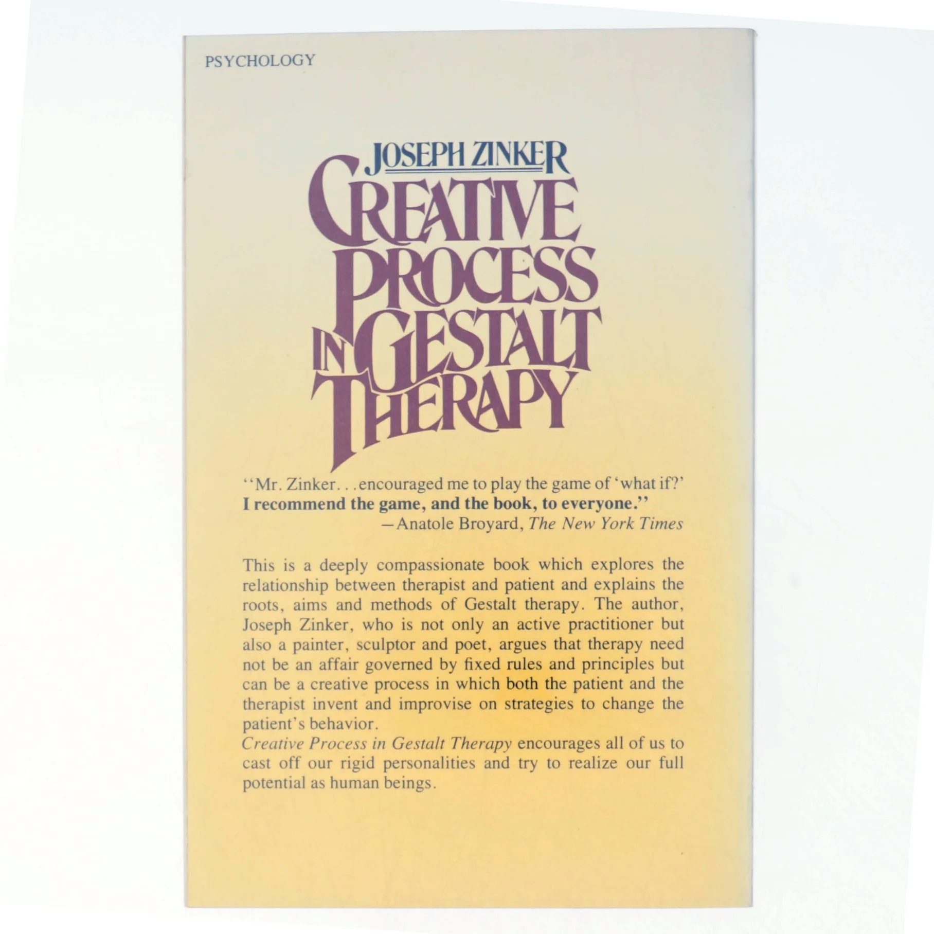 Creative Process in Gestalt Therapy by Joseph Zinker