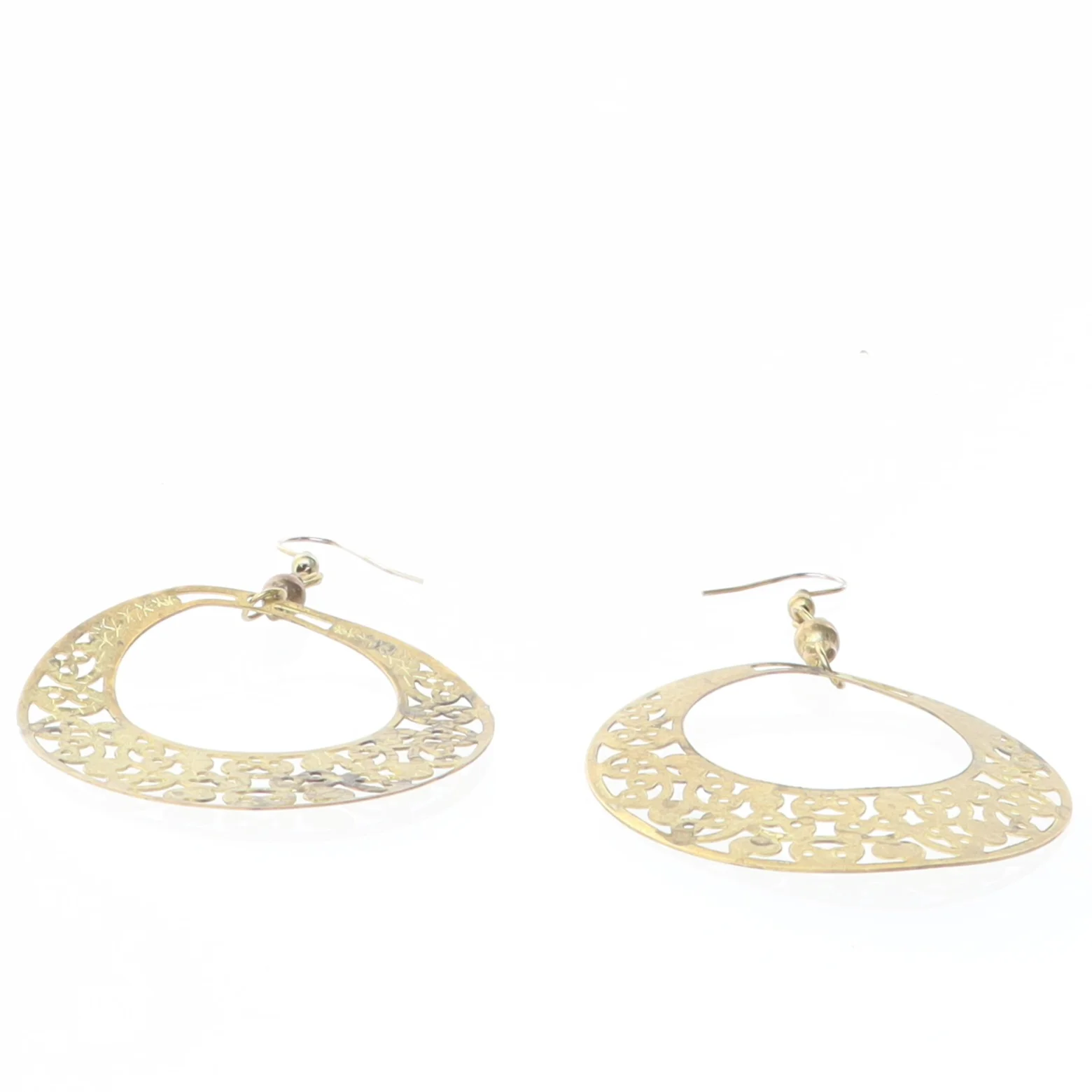 Guldøreringe med mønster (str. 4,5 cm)