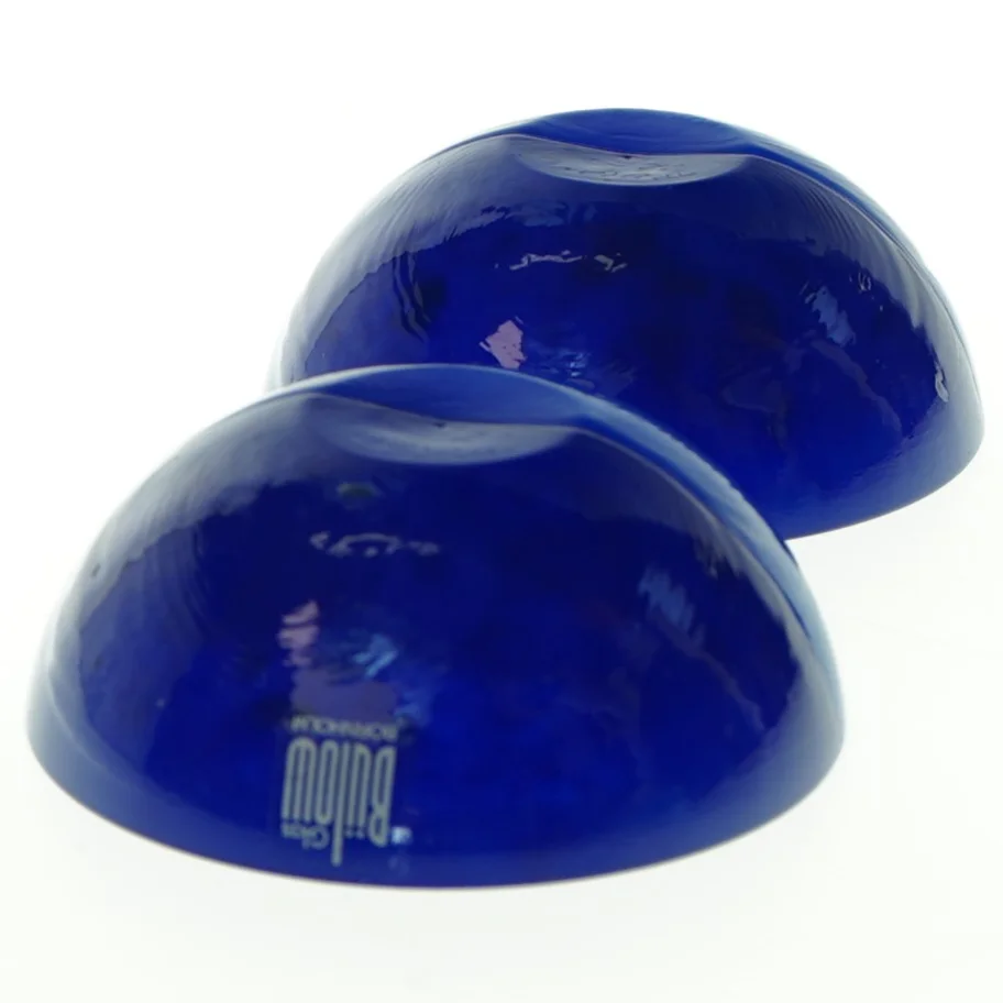 Blå lysestager fra Bülow (str. Ø. 8 cm)