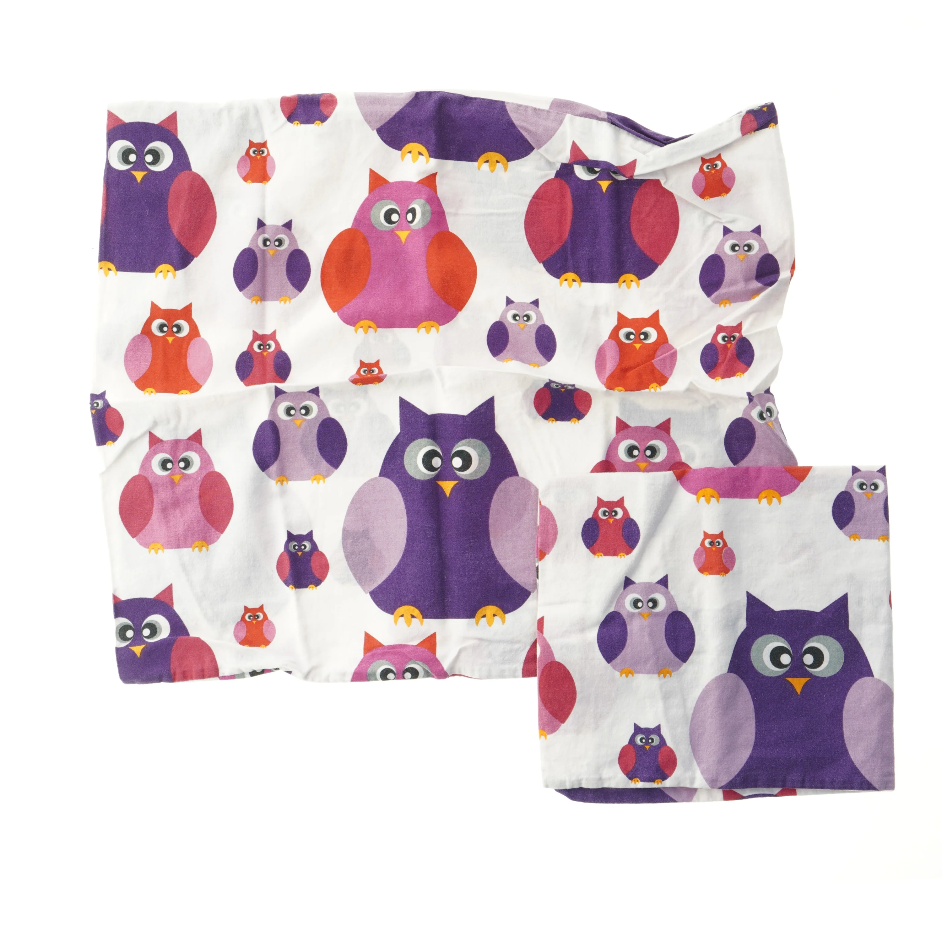 Baby ugle sengetøj (str. 2 stk 43x37 cm)