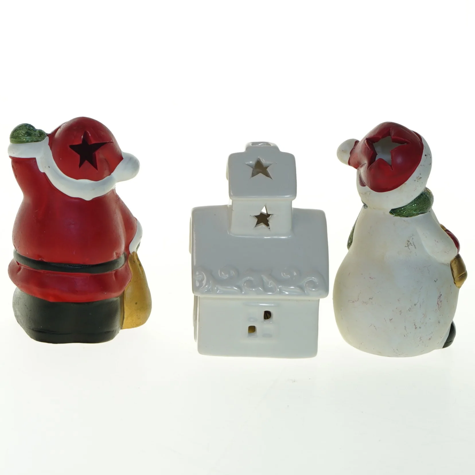 Tre led lys dekorationer med blink og farveskift   (str. 12x8 cm)