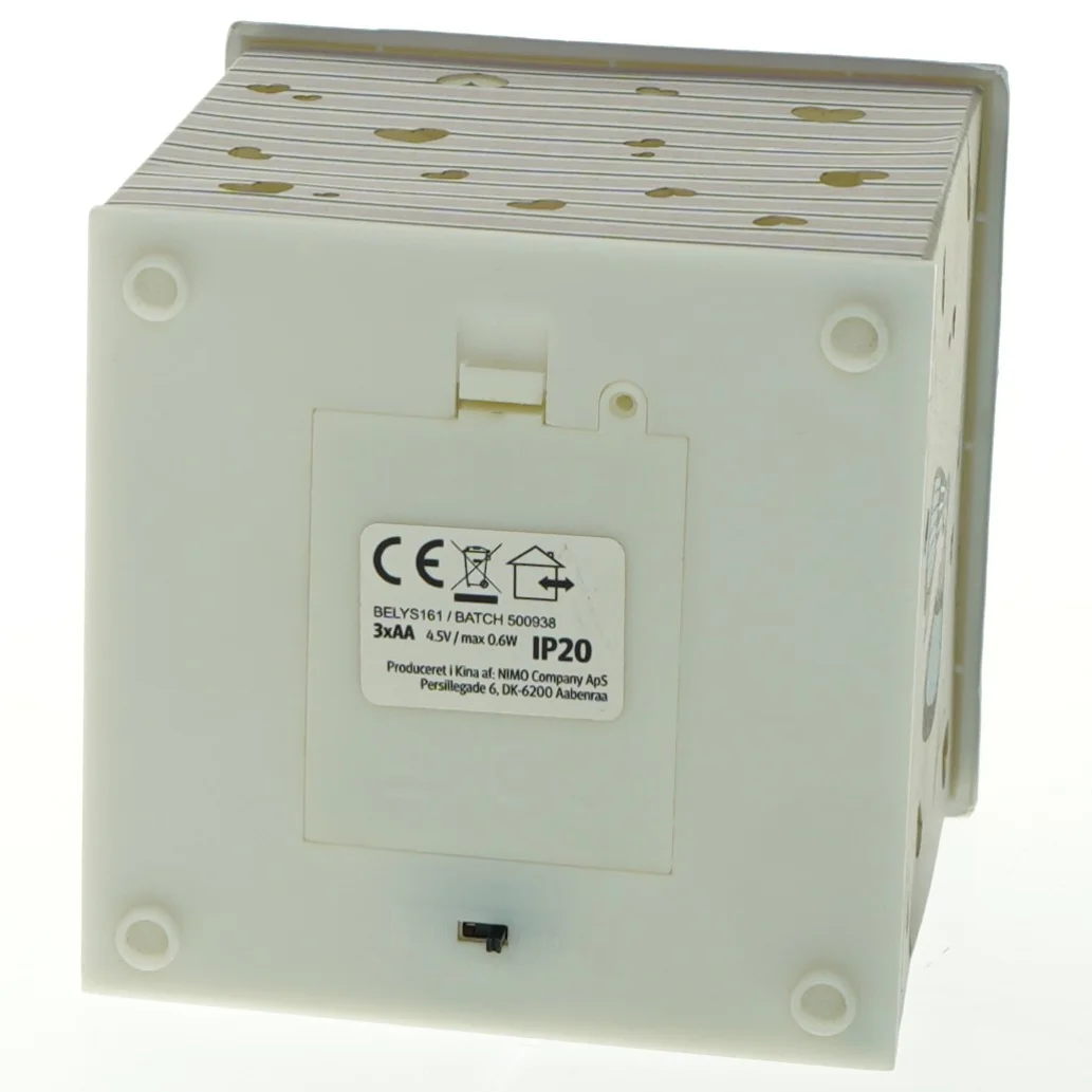 Dekorativ husformet lampe med batteri fra Nimo (str. 20x11x11 cm)