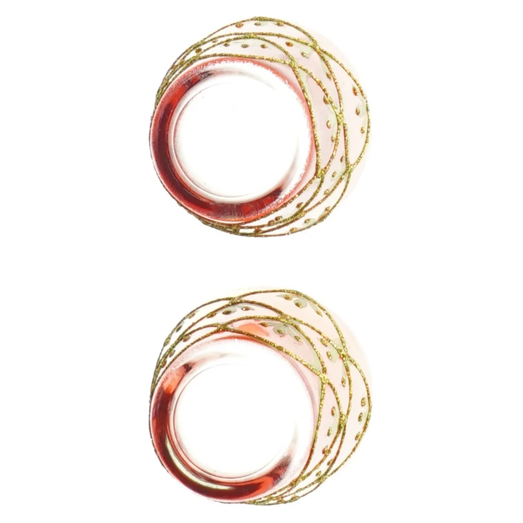 Dekorative glaslysestager (str. Ø. 6,5 cm. h. 6,5 cm)