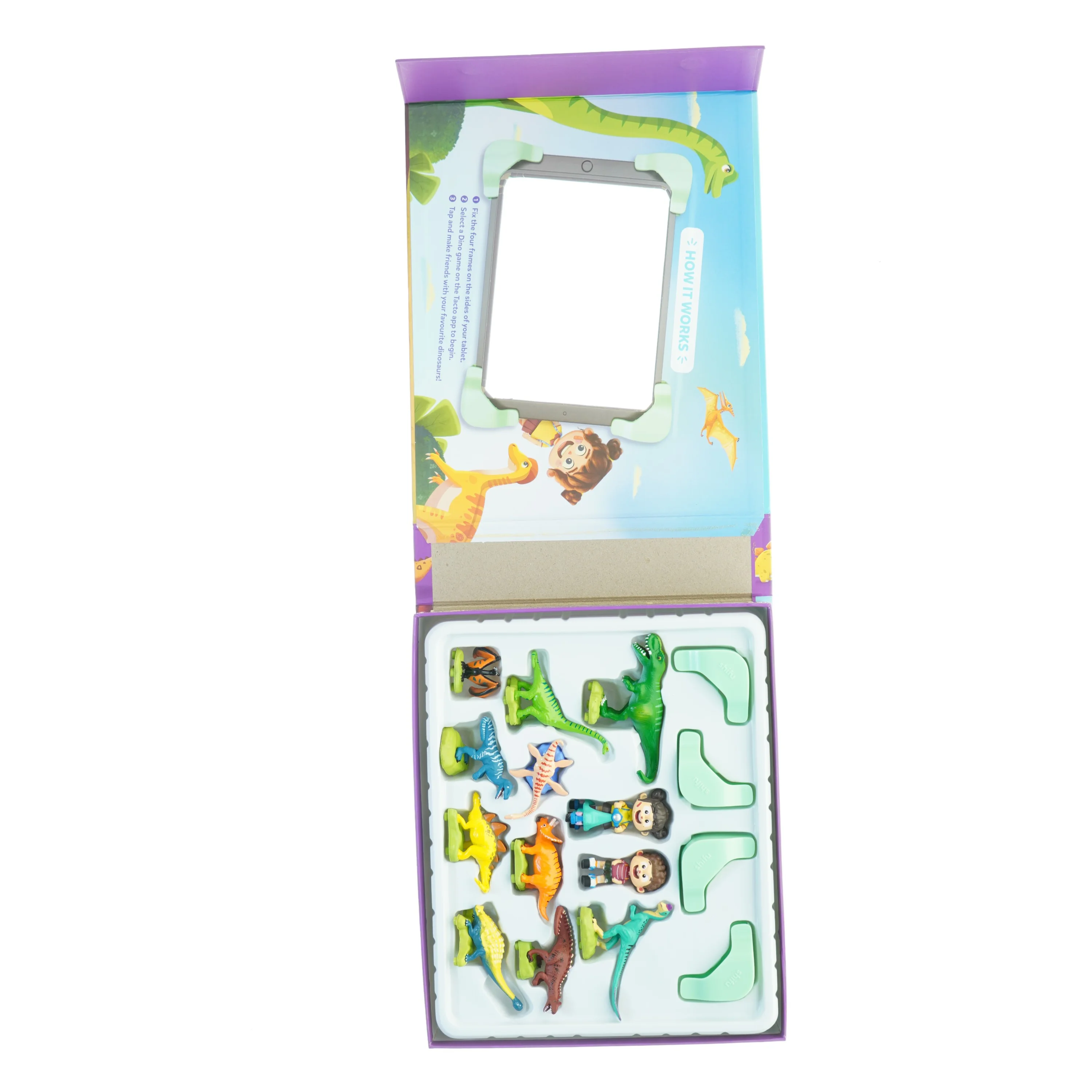 Interaktivt dinosaur spil med figurer fra Shifu (str. Kasse 31 x 26 x 6 cm)