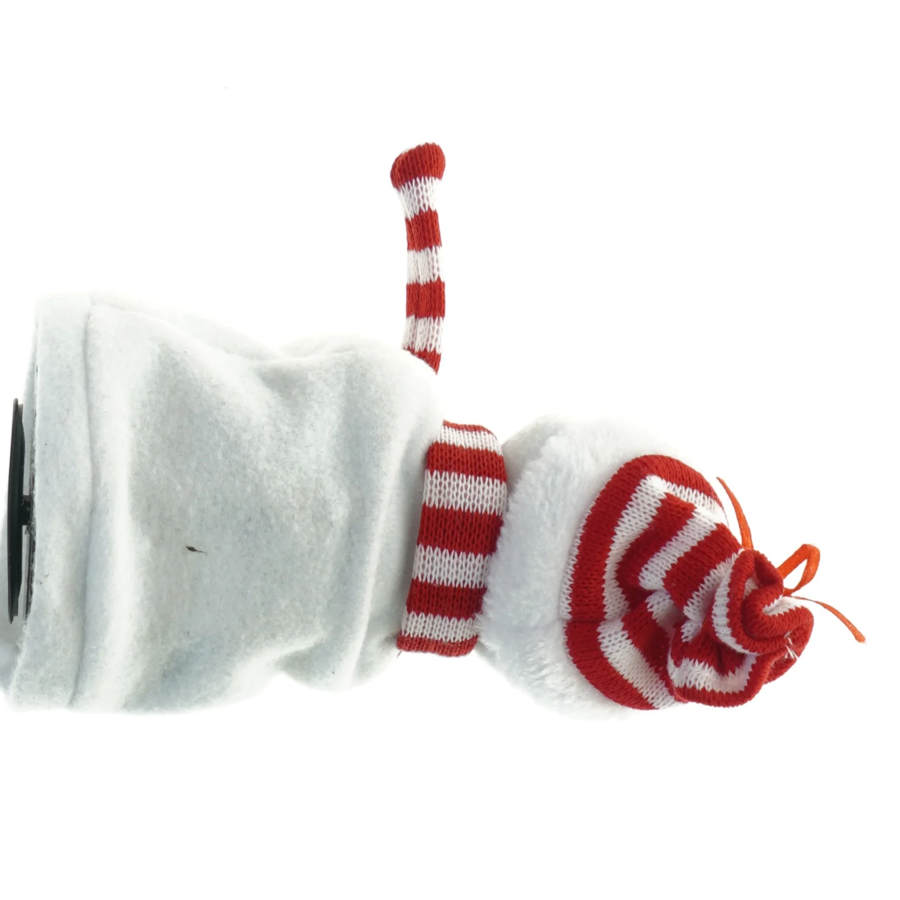 Snemand med hue og halstørklæde (str. 18x10 cm)