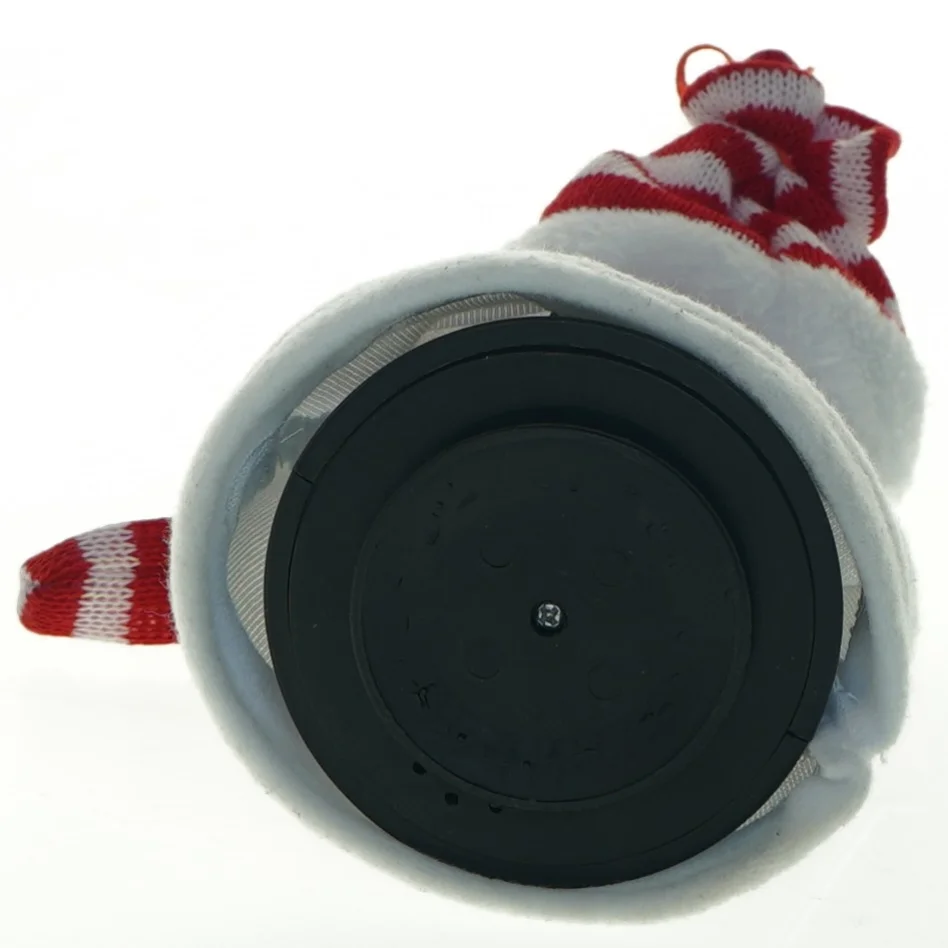 Snemand med hue og halstørklæde (str. 18x10 cm)