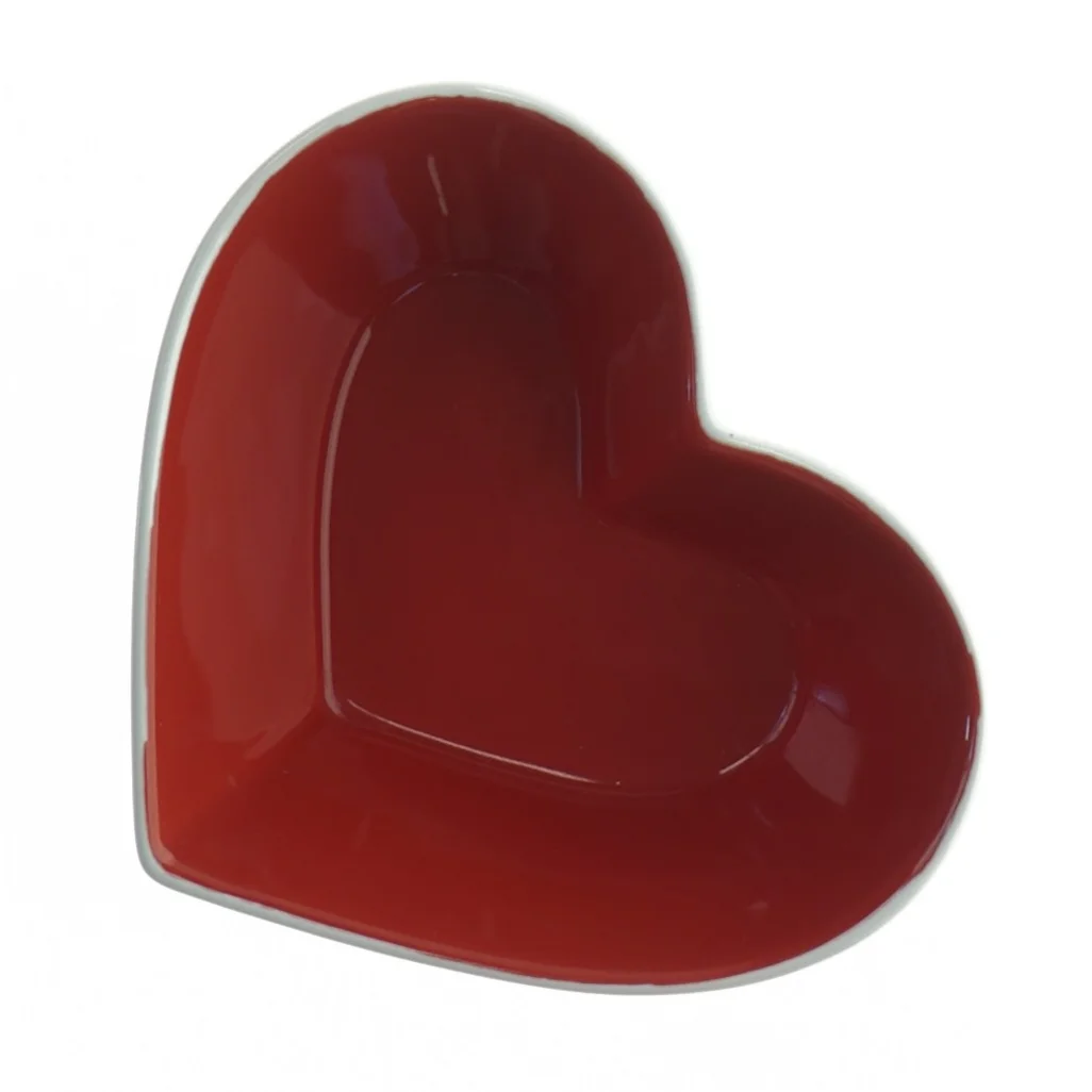 Hjerteformet dual-farvet skål fra Sagaform (str. 13 x. 11 cm)