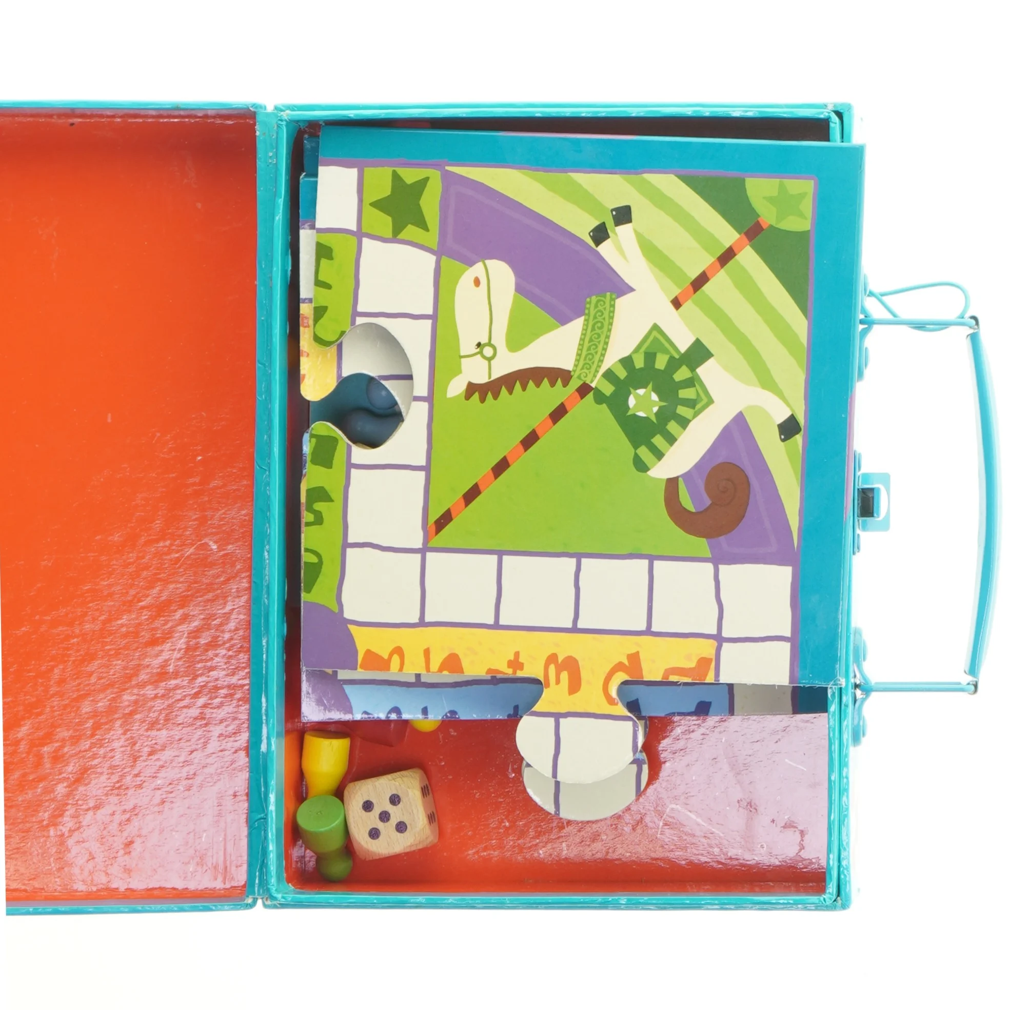 Ludo brætspil i kuffert fra Djeco (str. 6x20x14 cm)