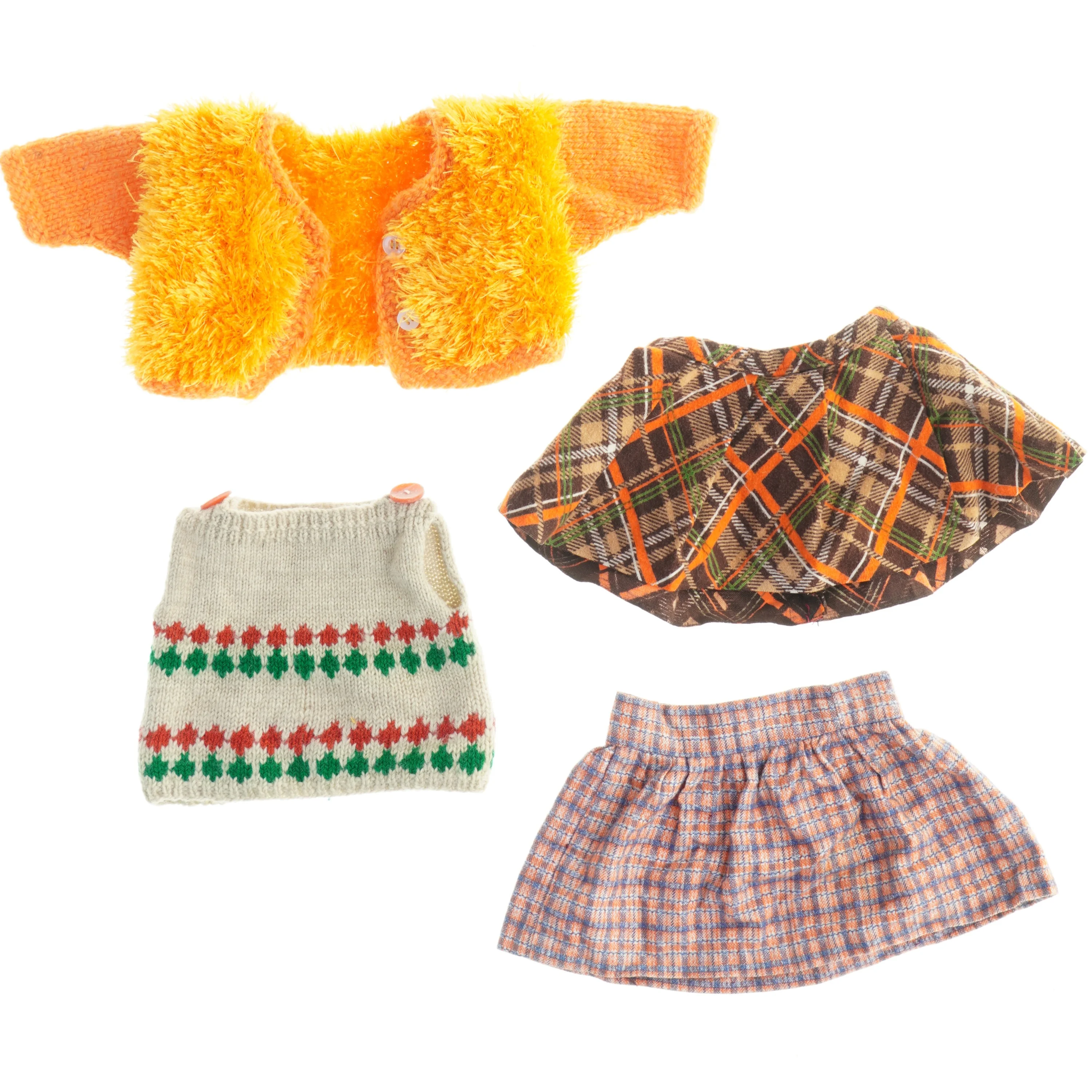 Dukketøj assorteret (str. 15 x 17 cm og 14 x 14 cm)