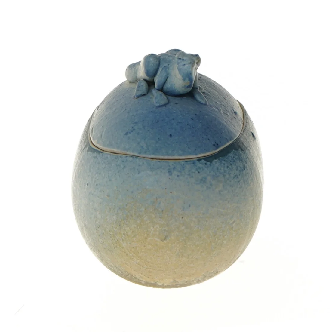 Keramisk opbevaringsboks med frø dekoration fra Maja (str. 11,5x13x8,5 cm)