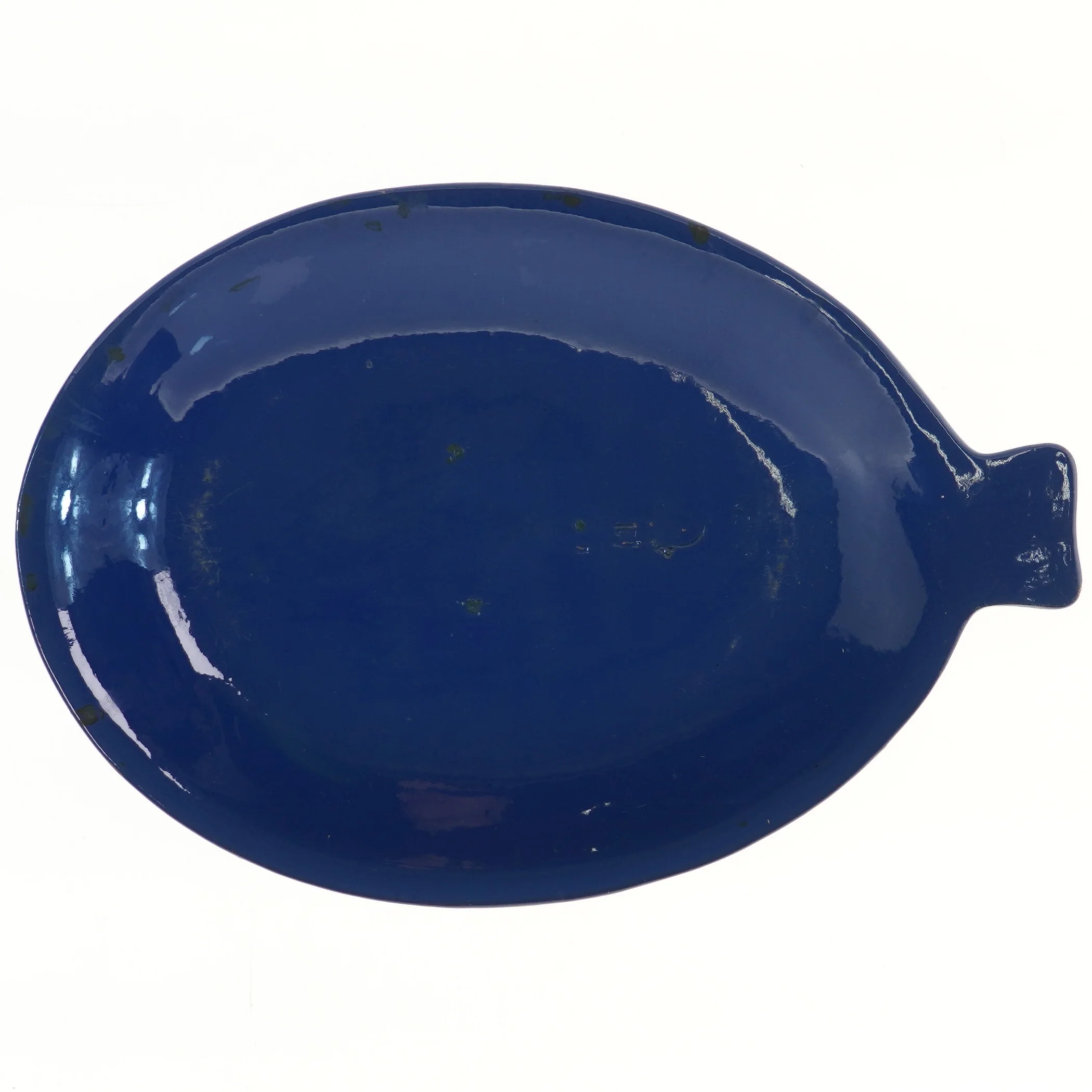 Blåt fiskeformet fad (str. 42 cm)