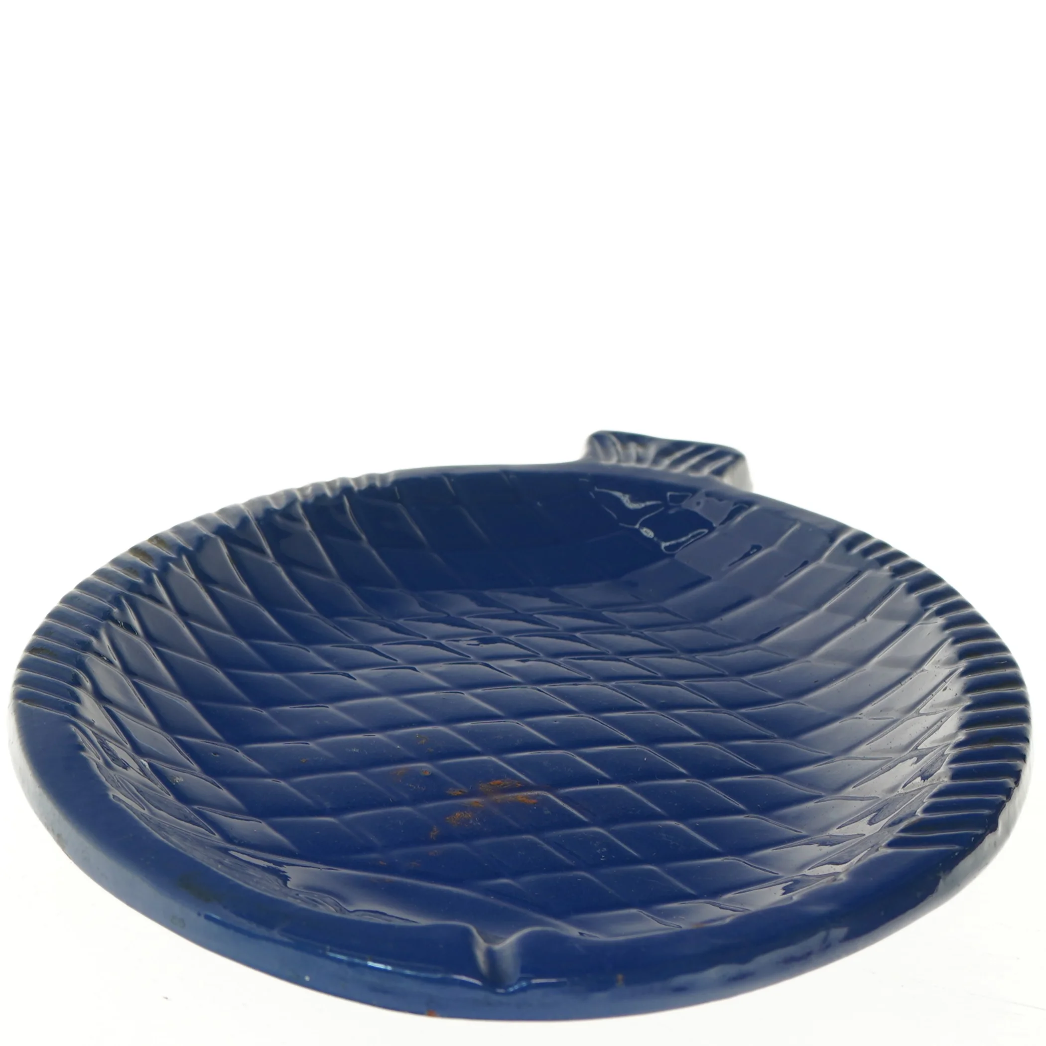 Blåt fiskeformet fad (str. 42 cm)