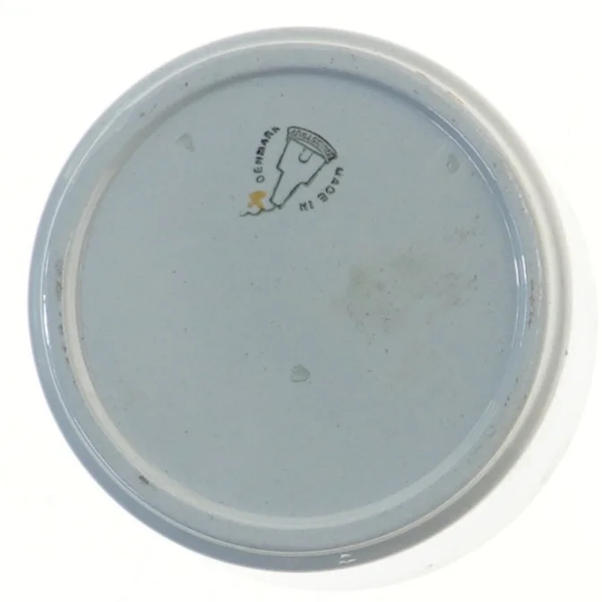 Keramik krukke med låg fra Knabstrup (str. Ø 12,5 cm)