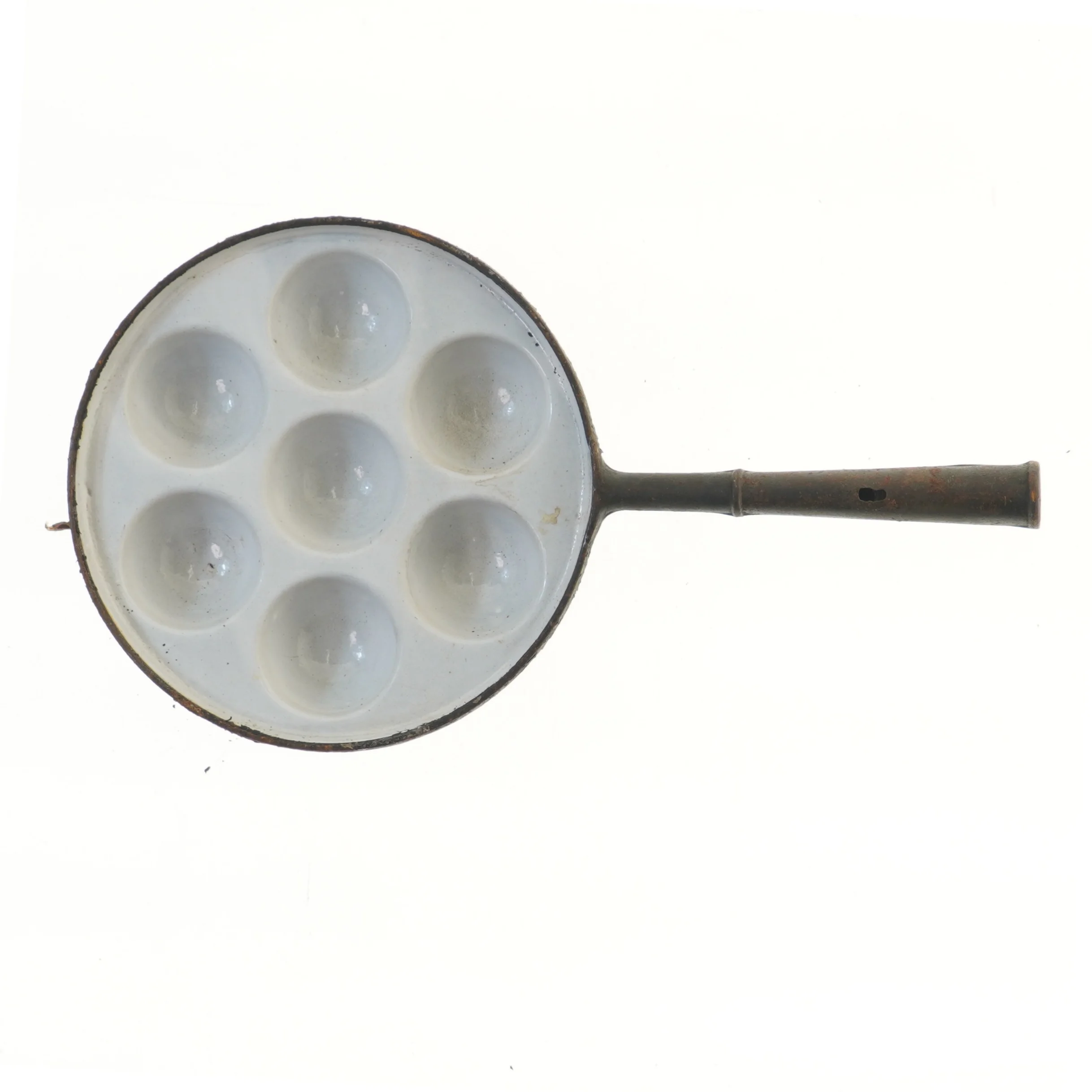 Vintage æbleskivepande (str. Ø 24,5 cm)