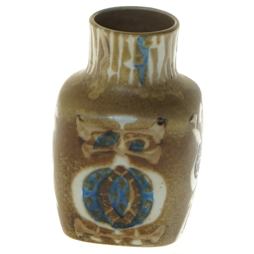 Keramisk vase med abstrakt design, 720 3361 (str. 11 cm) fra Royal Copenhagen