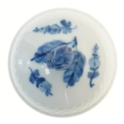 Porcelænslåg med blomstermotiv fra Royal Copenhagen (str. 9,5 cm)