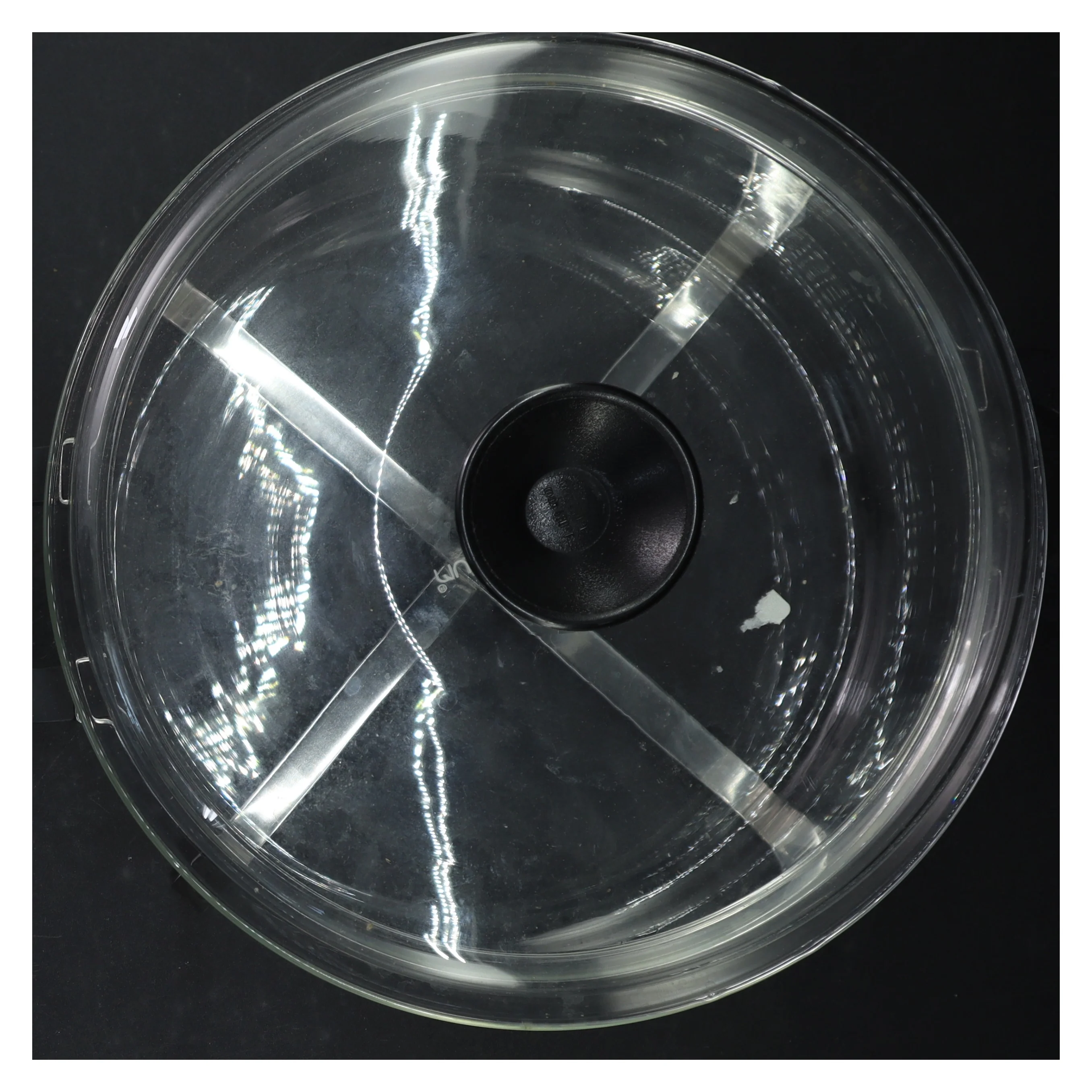 Gennemsigtigt låg med metalgreb fra Bodum (str. Ø. 21. cm)