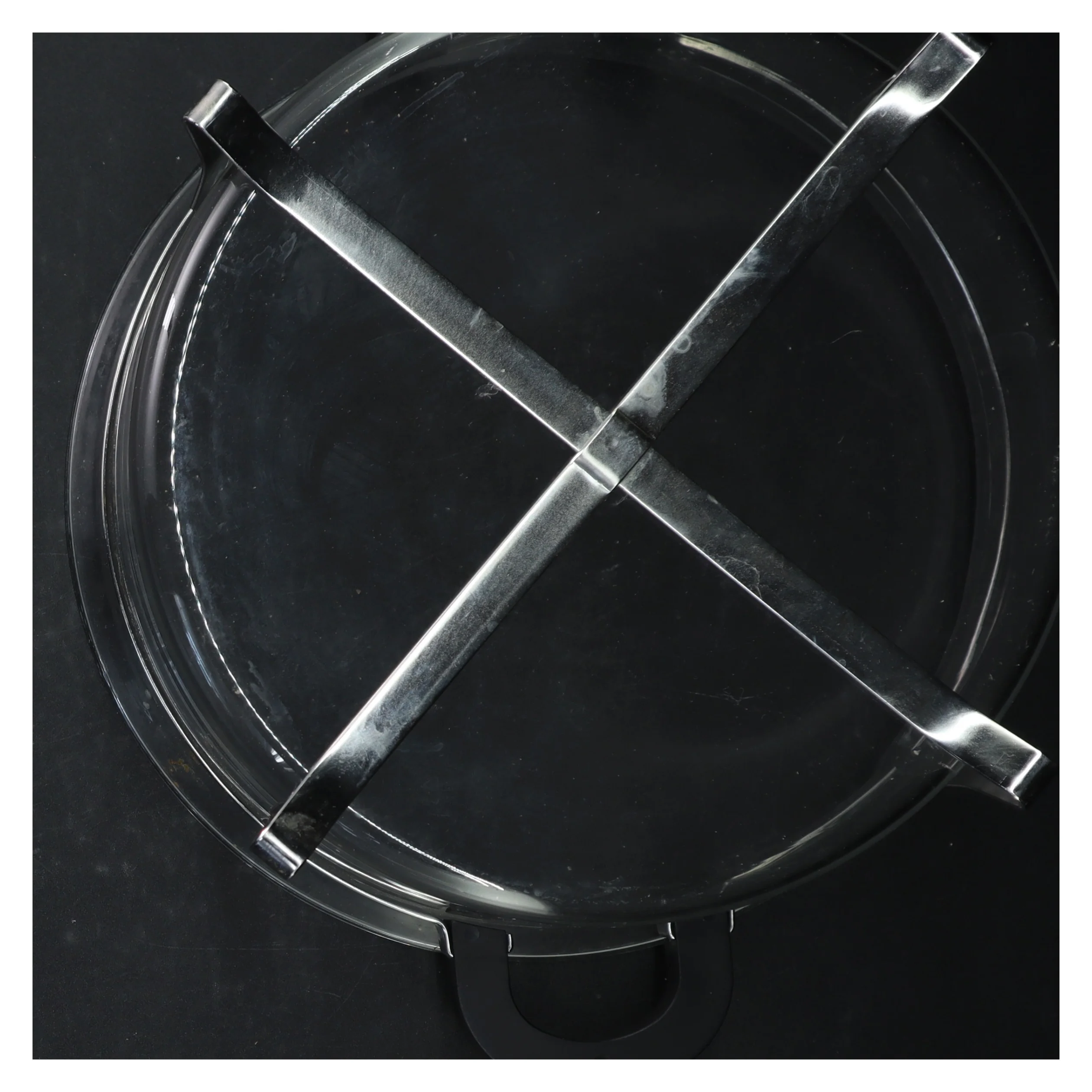 Gennemsigtigt låg med metalgreb fra Bodum (str. Ø. 21. cm)