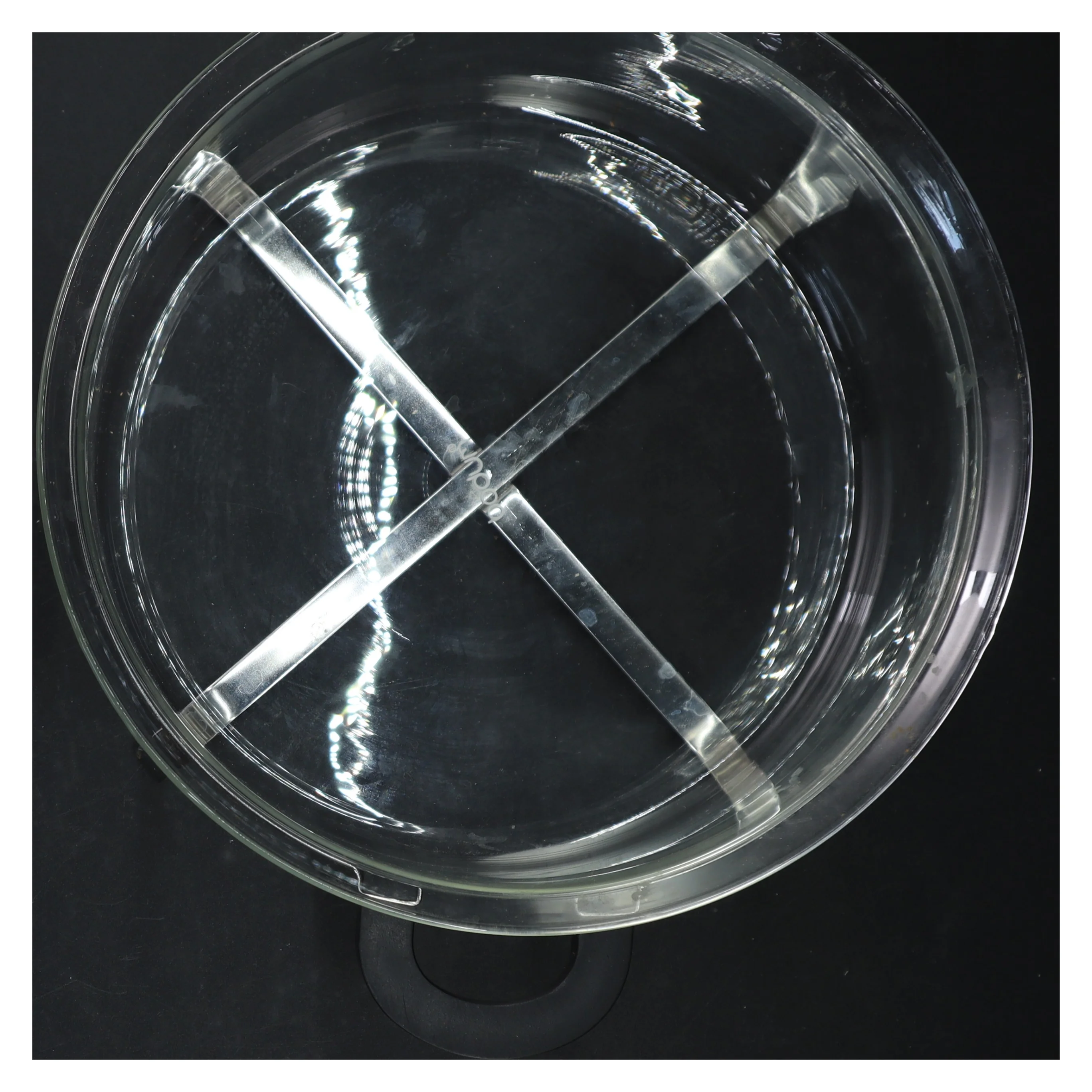 Gennemsigtigt låg med metalgreb fra Bodum (str. Ø. 21. cm)