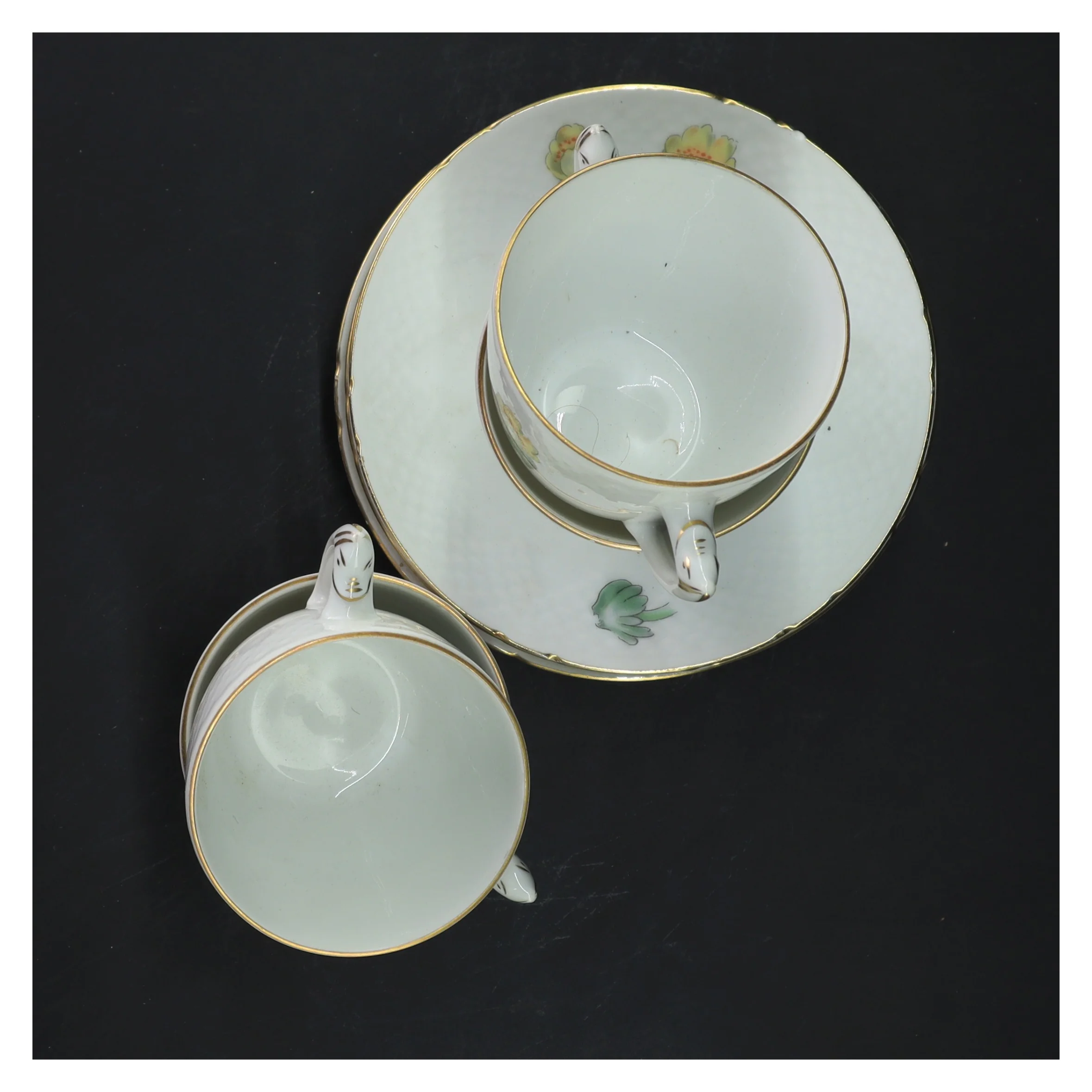 Erantis, 4 par kaffekopper med underkopper og underkopper sæt fra B&G (str. Ø 14 cm)