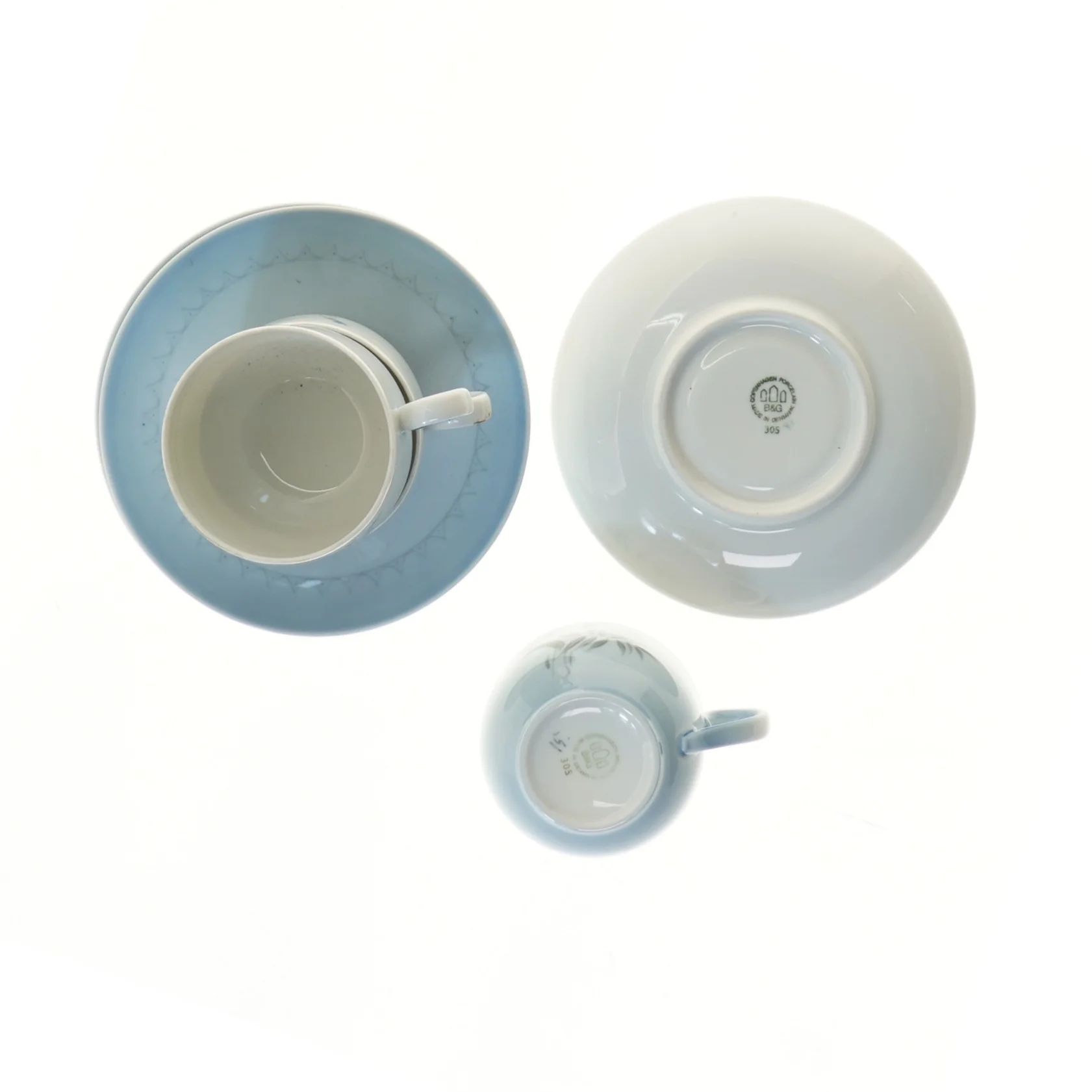 TekDemeter , 3 par kaffekopper fra B&G (str. Ø 7 & 14 cm)