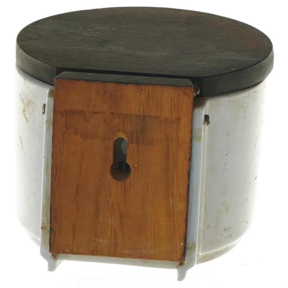 Vintage saltkar med låg (str. Ø 13,5 cm)