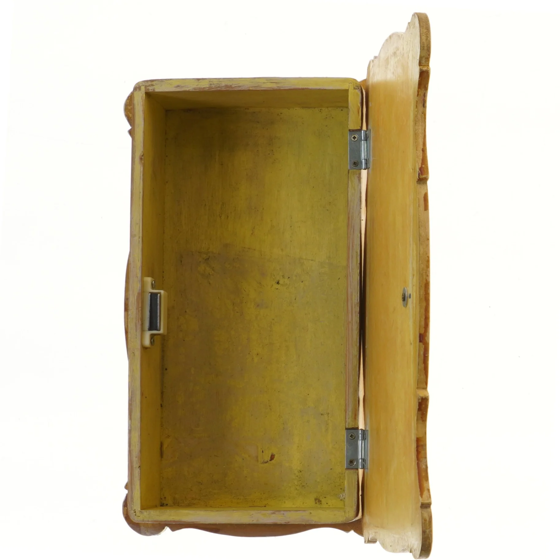 Dekorativ trææske med blomstermotiv (str. 31,5x19x9 cm)