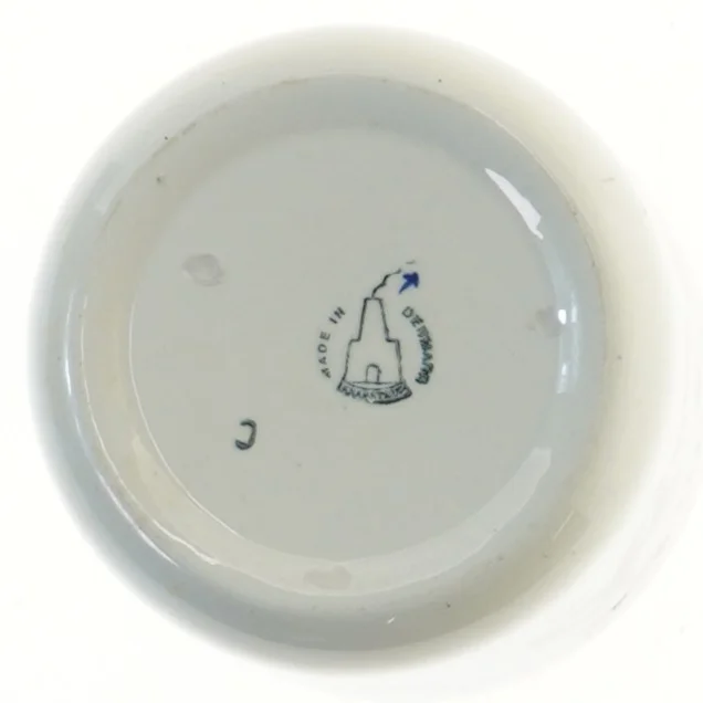 Keramikkrukke med låg til kakao fra Knabstrup (str. 13 cm)