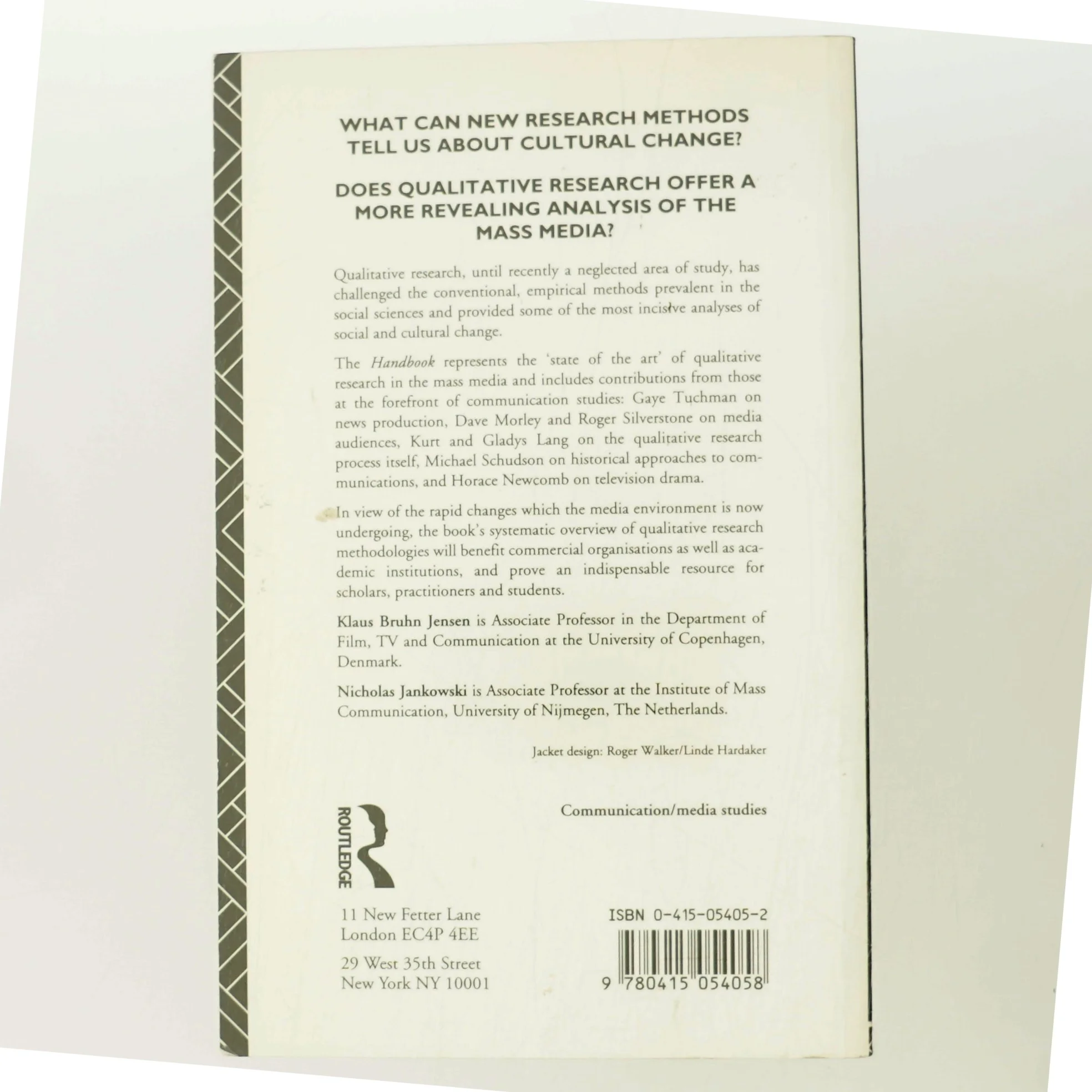 A Handbook of qualitative methodologies for mass communication research (Bog)