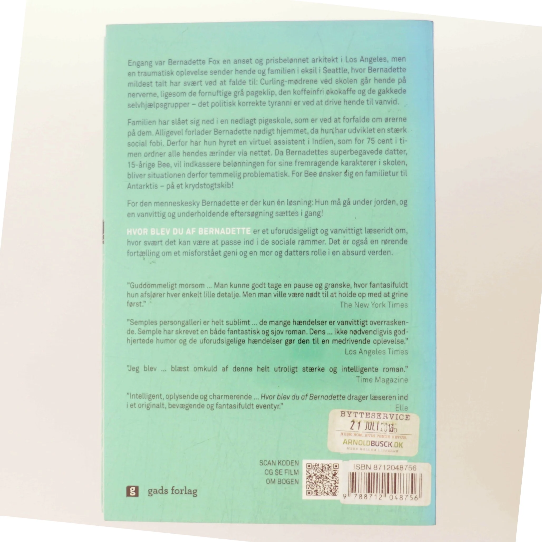 Hvor blev du af Bernadette af Maria Semple (f. 1964) (Bog)