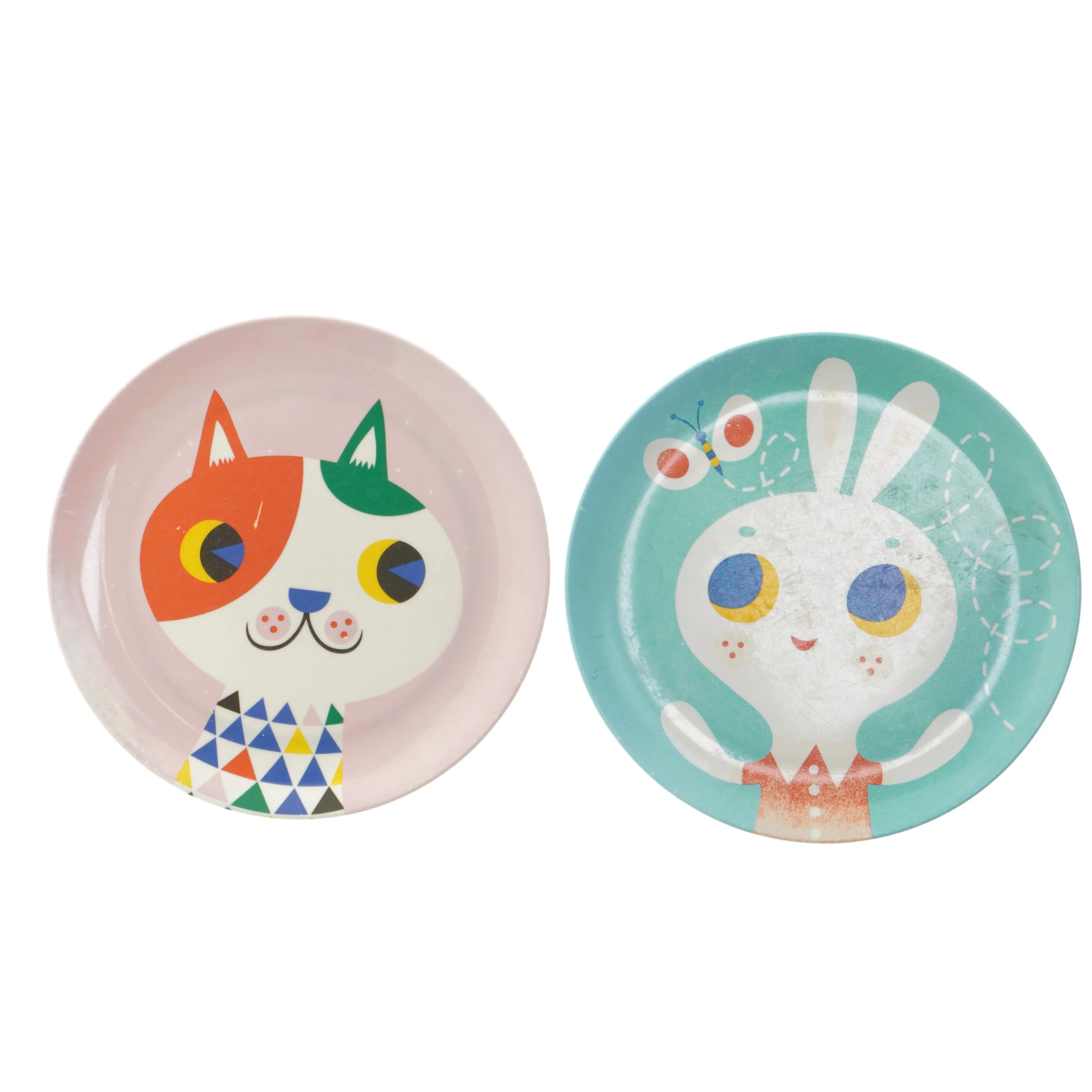 B&oslash;rnetallerkener med dyremotiver fra Petit Monkey (str. 2 stk &Oslash; 20 cm)