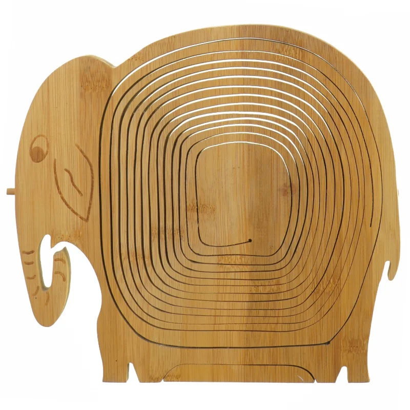 Elefantskål i træ (str. 25 cm)