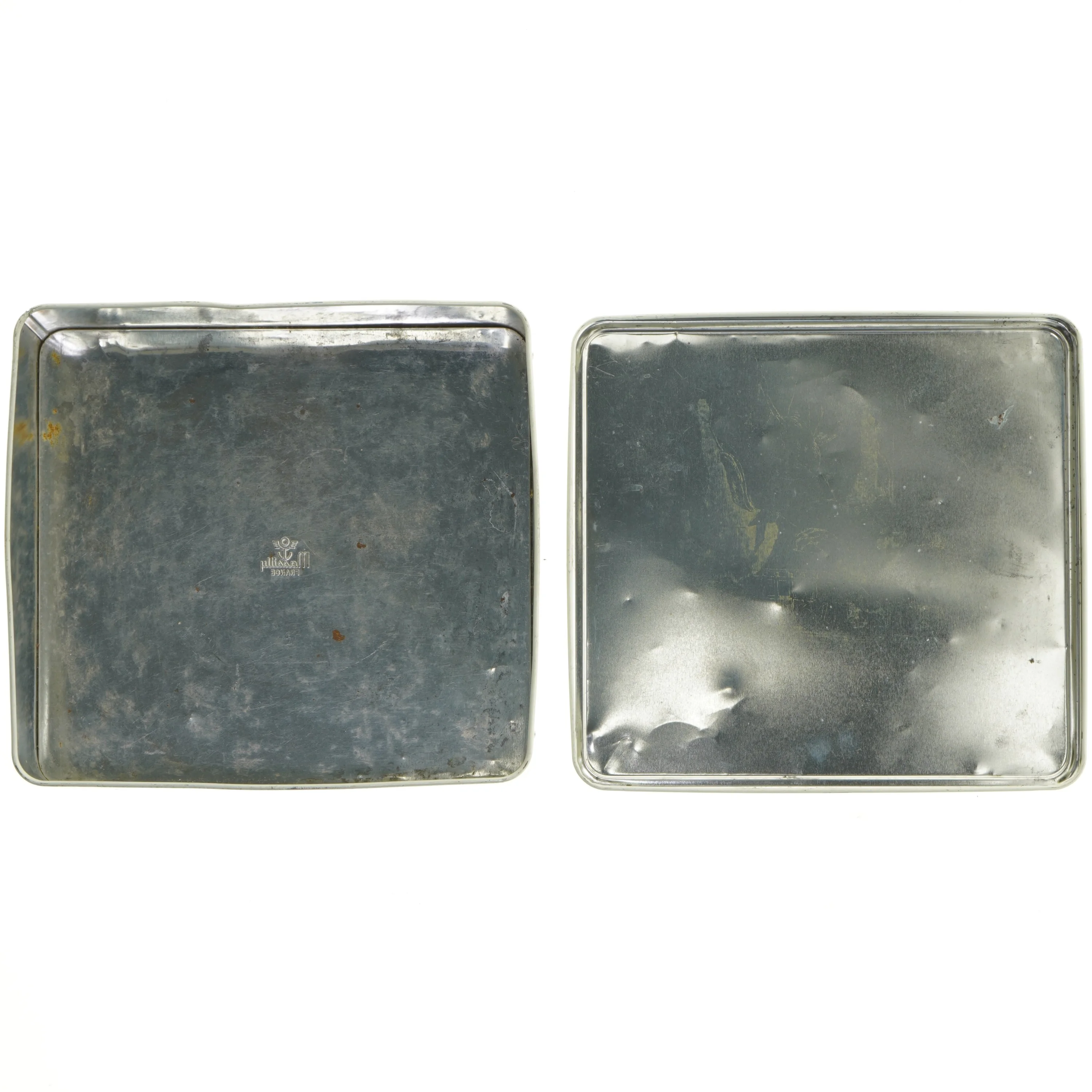 Vintage småkage dåse fra Massilly (str. 23x21 cm)