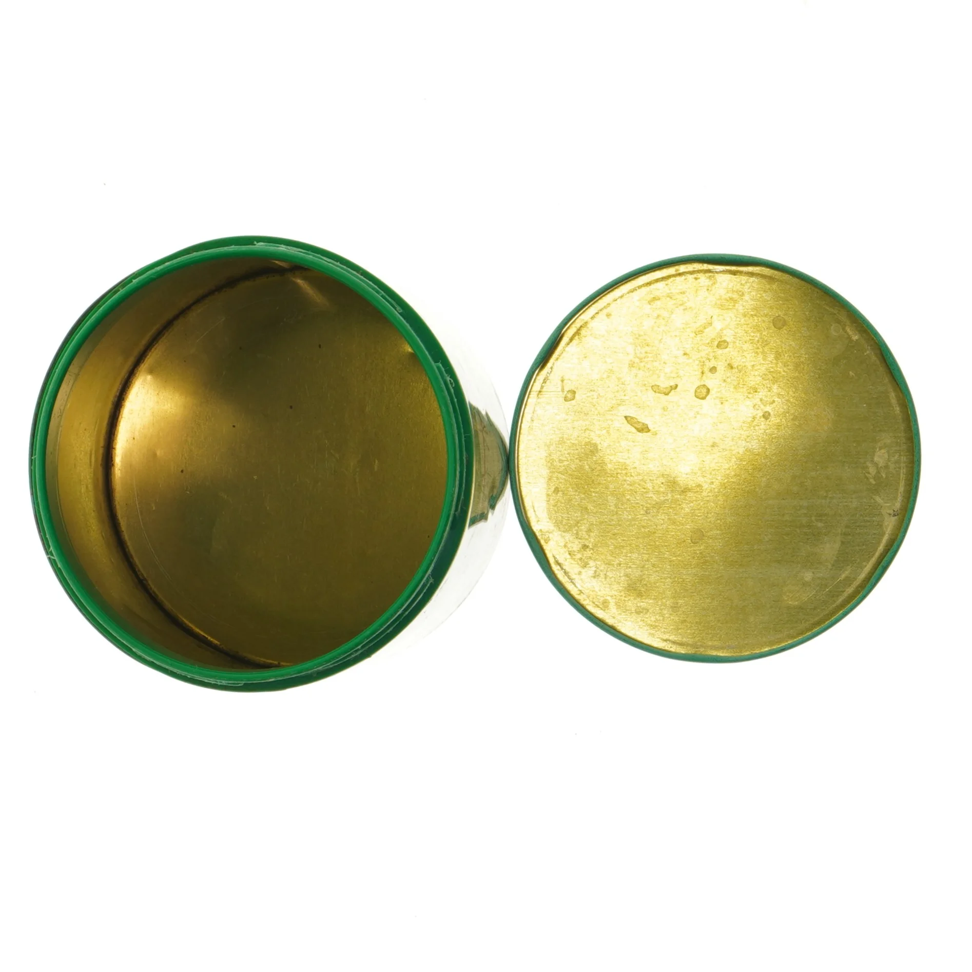 Dekoreret opbevaringsdåse (str. Ø. 11 cm. længde, 15 cm)