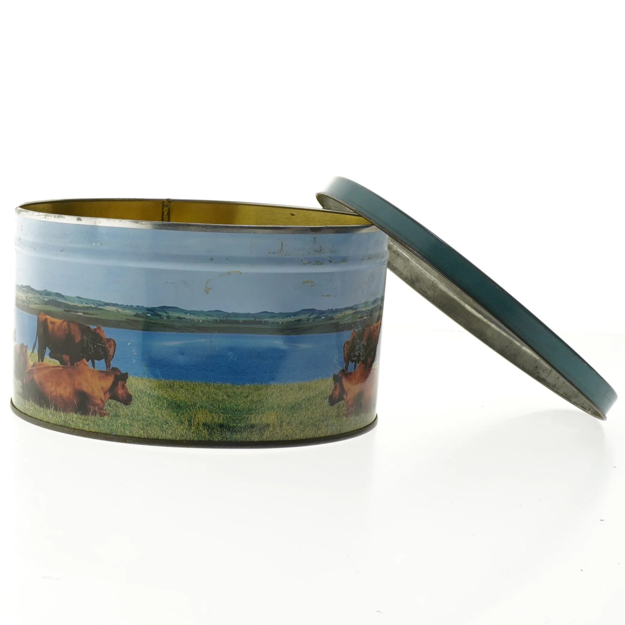 Vintage dekorativ kagedåse (str. Ø. 20 cm)