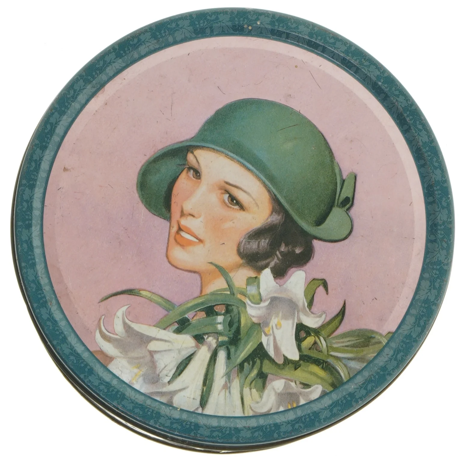 Vintage dekorativ kagedåse (str. Ø. 20 cm)