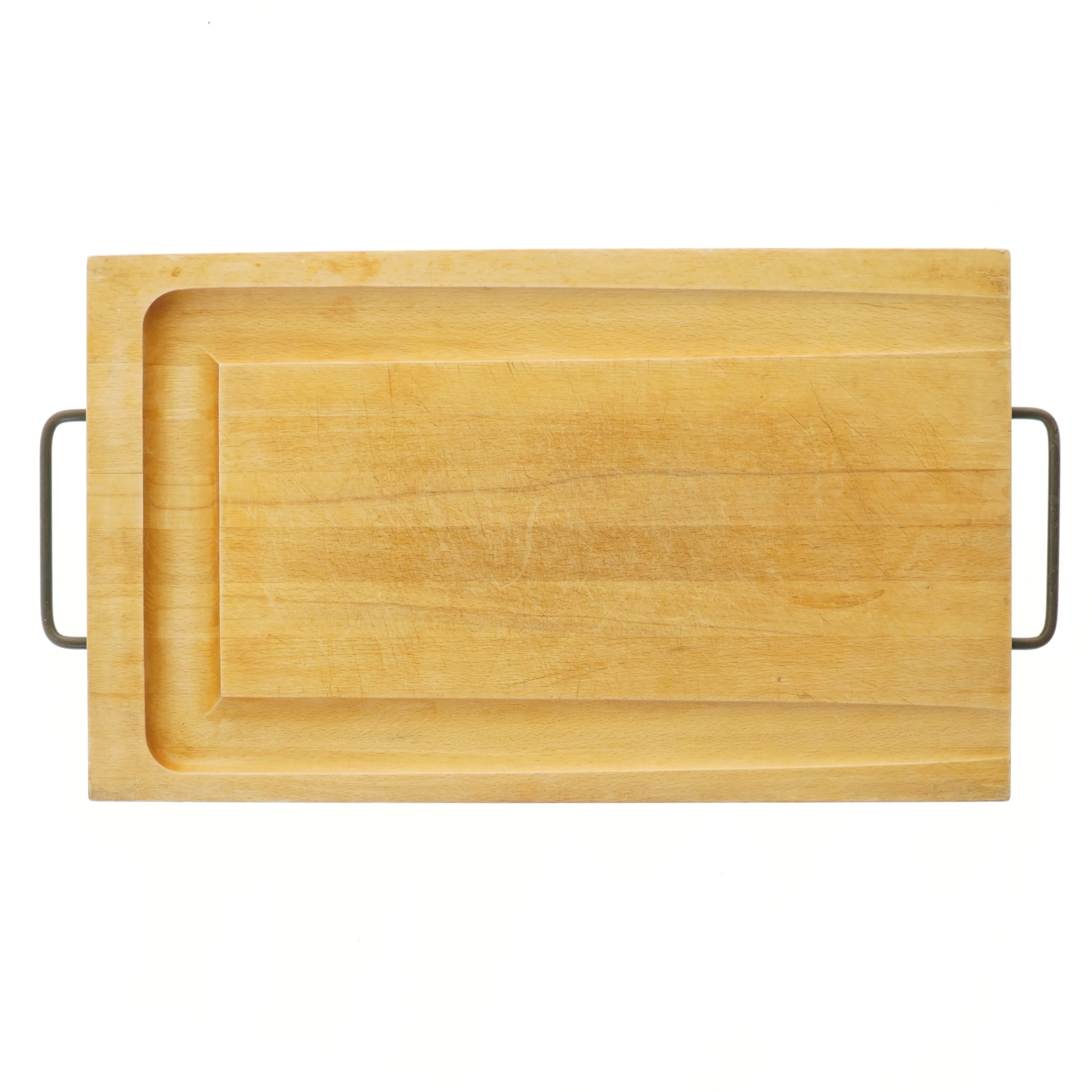 Træskærebræt med håndtag (str. 56x33,5 cm)