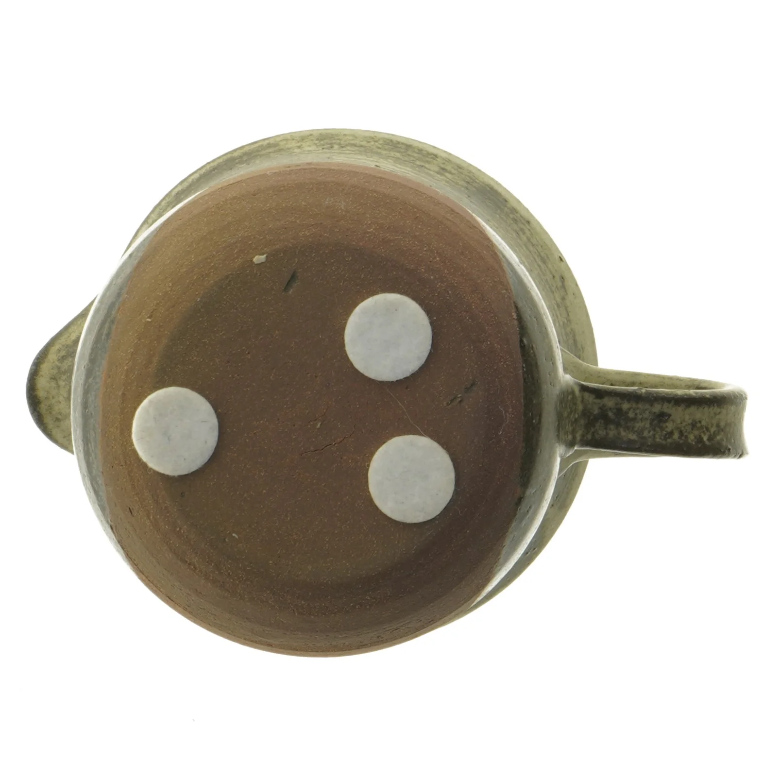 Keramisk kande med trekant mønster (str. Ø 13 cm længde 13 cm)