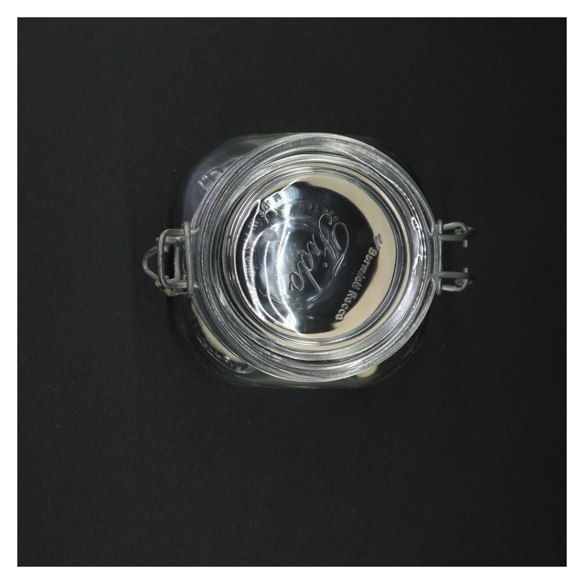 Glas opbevaringskrukke fra Fida (str. 10 x 9 cm en halv liter)