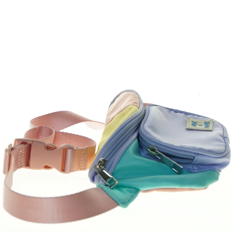 Farverig bæltetaske (str. 25 x 14 cm)
