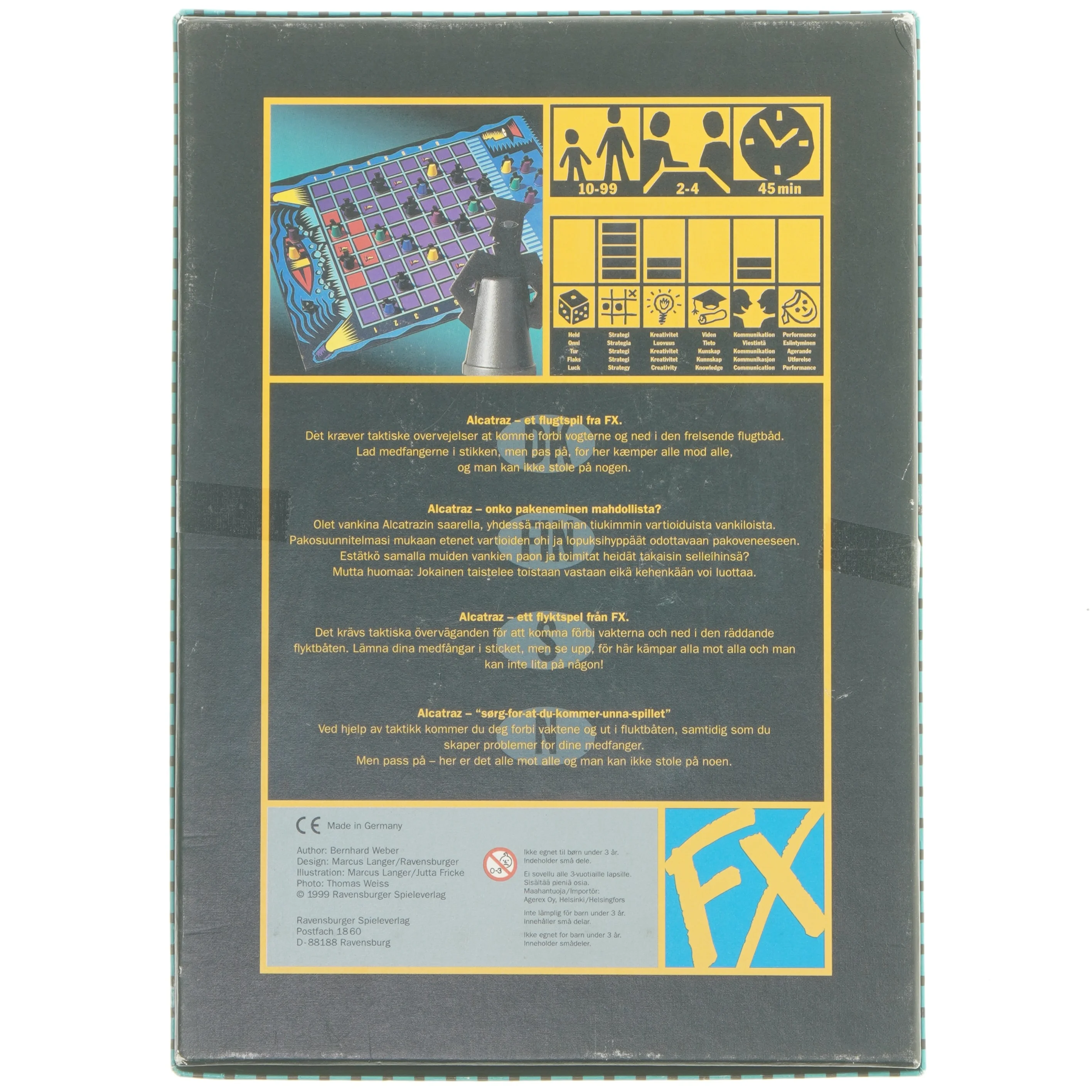 Alcatraz brætspil (str. 31,5x22 cm)