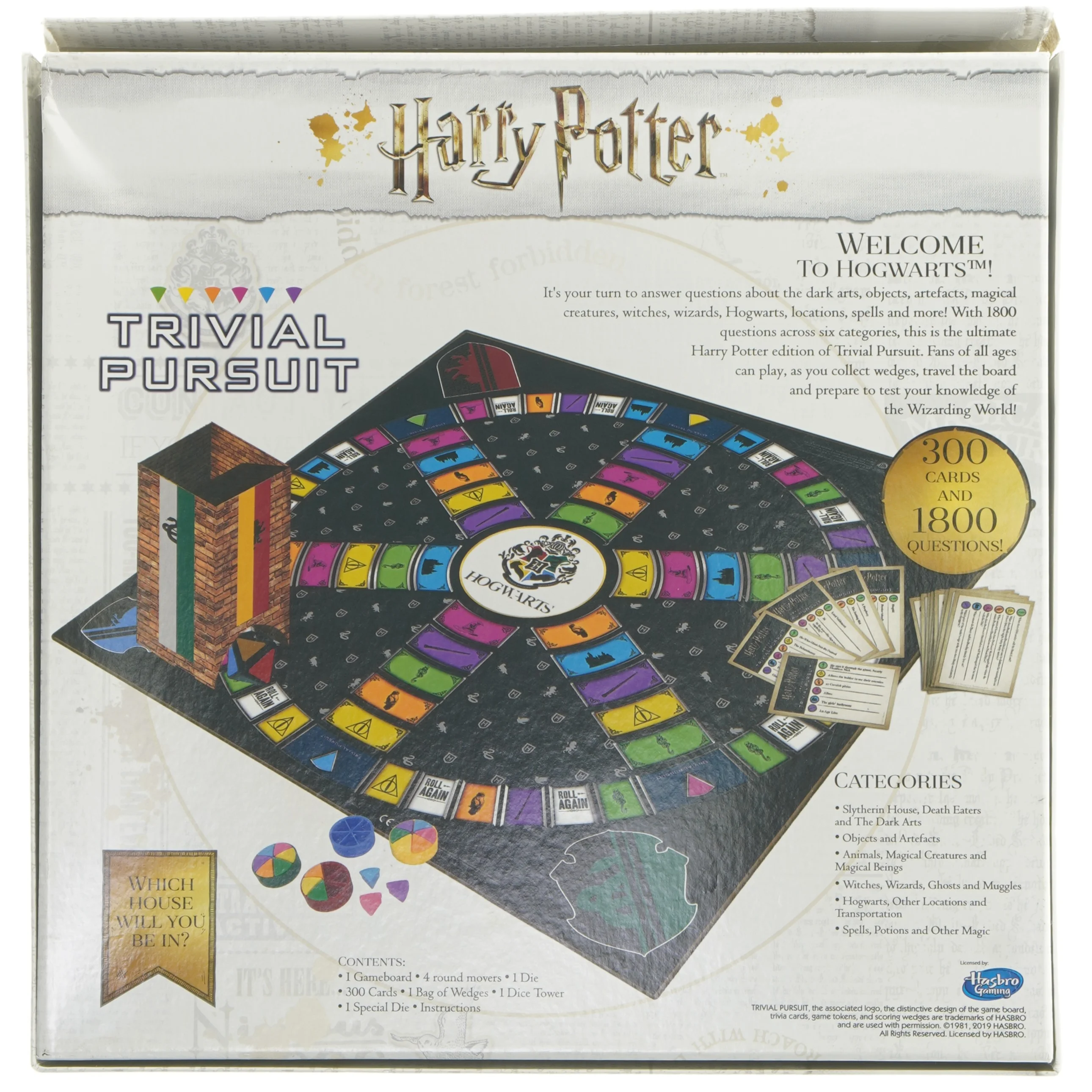 Harry Potter Trivial Pursuit br&aelig;tspil fra Harry Potter (str. 27x27 cm)
