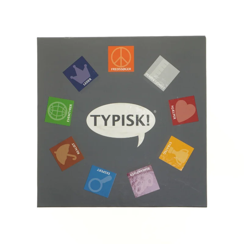 TYPISK! Brætspil fra Linie Design (str. Plade 42 x 42 cm)