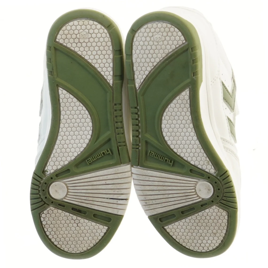 Hvide sneakers med grønne detaljer fra Hummel (str. 33 )