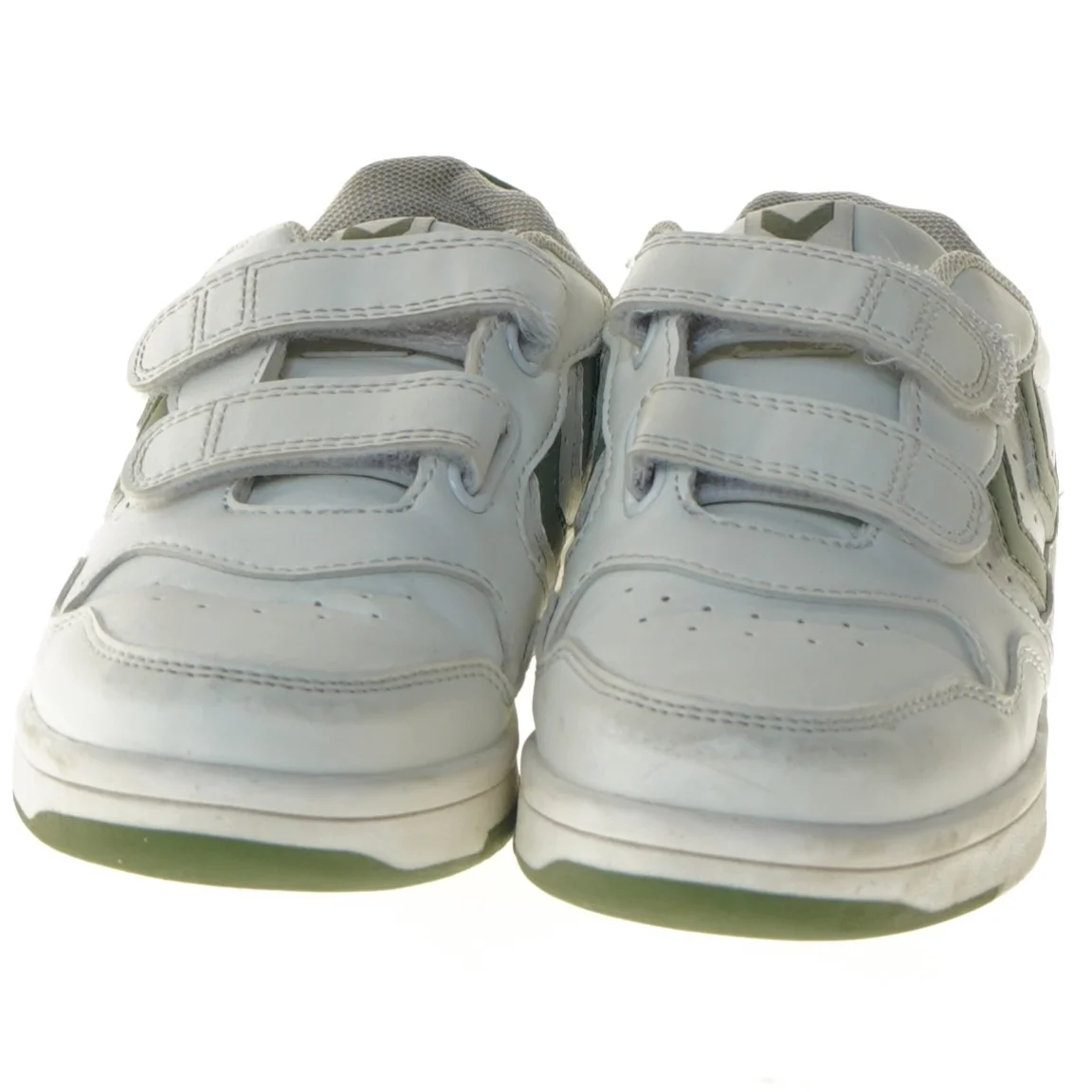 Hvide sneakers med grønne detaljer fra Hummel (str. 33 )