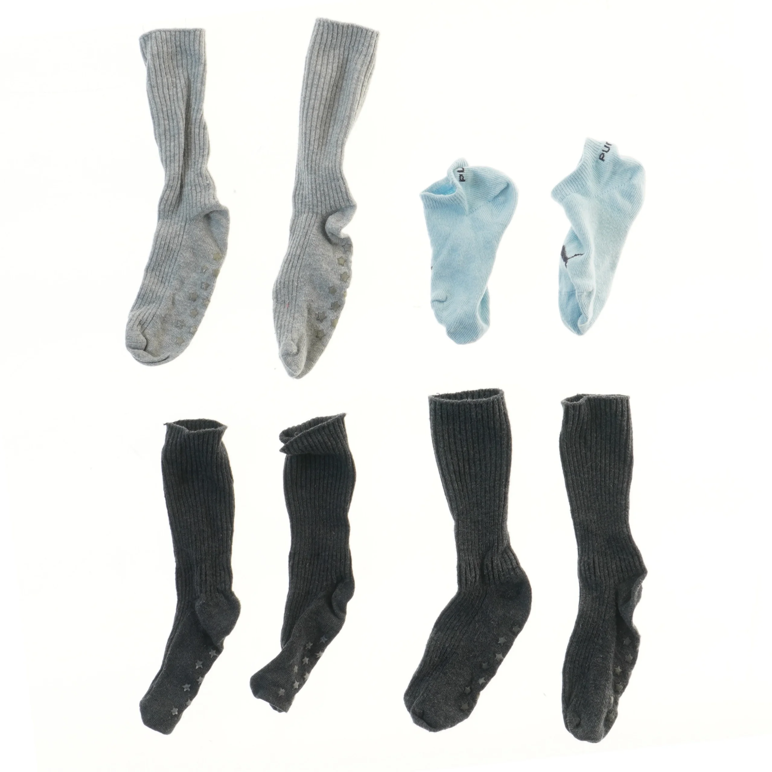 Børnestrømper, 4 par (str. 4 stk fod 13 cm)
