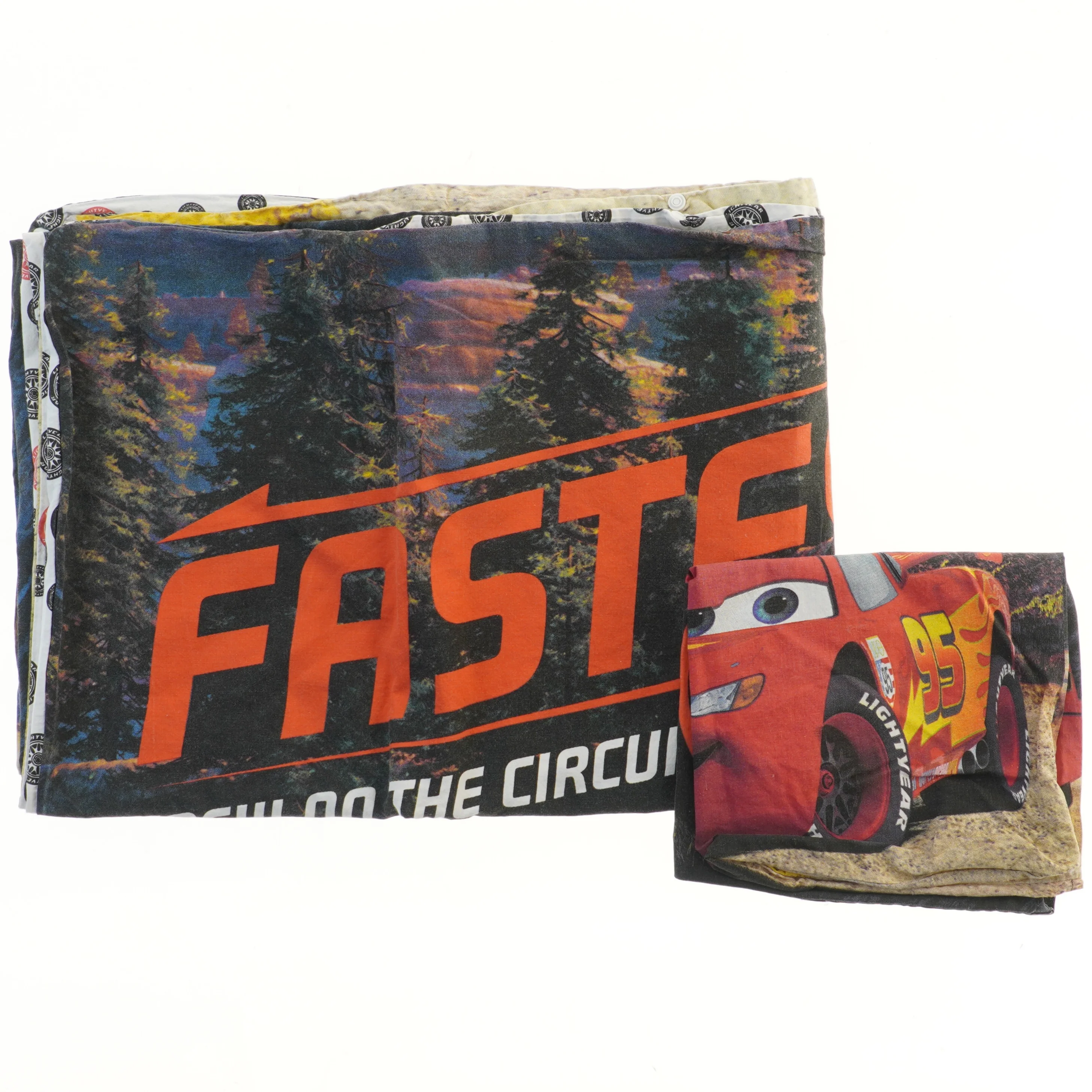 Børnesengetøj med Cars fra Disney (str. 43,5x38 & 93x132 cm)