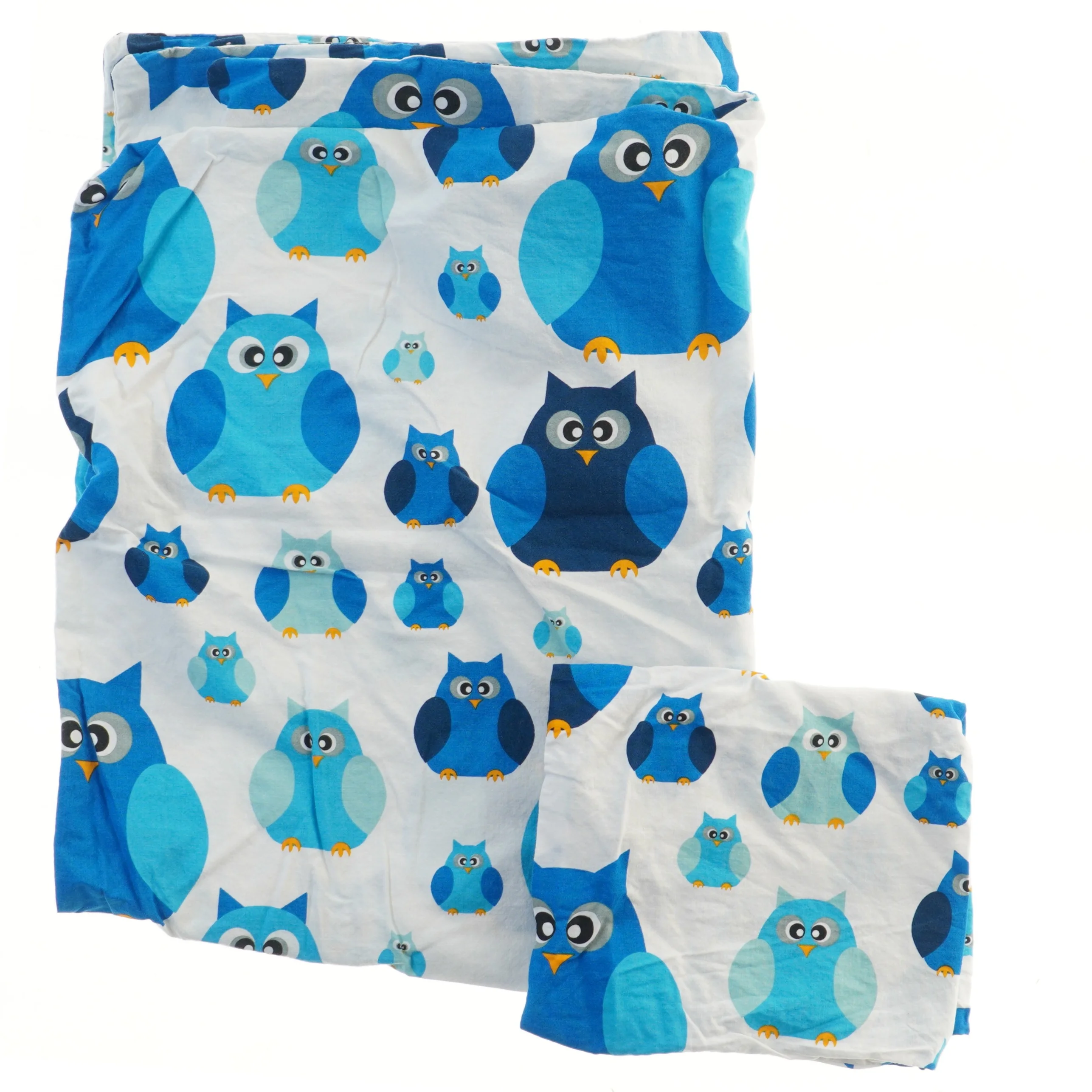 Sengetøj med ugler (str. 41,5x35 & 96x64 cm)
