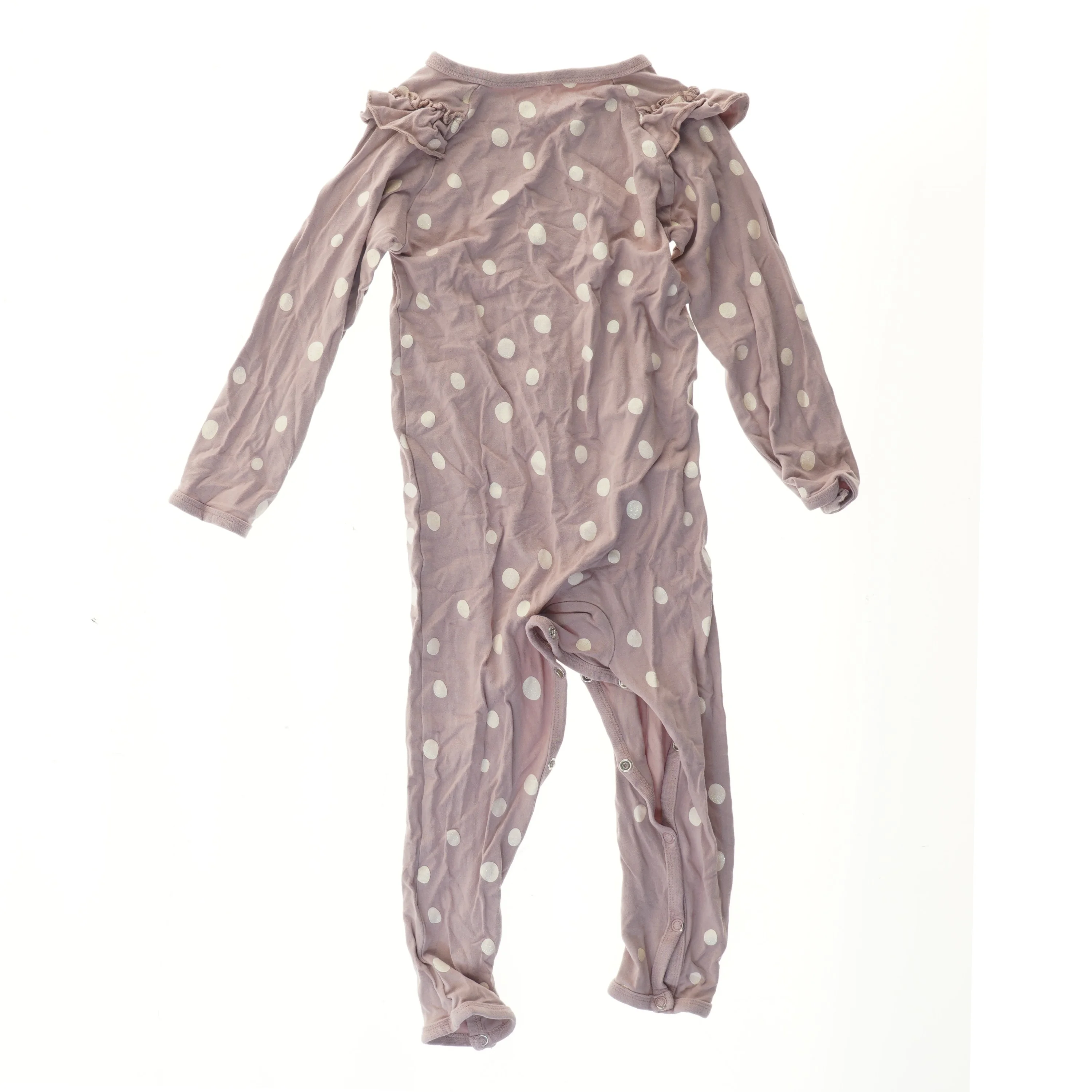 Natdragt med glimmerprikker og flæser til børn (str. 80)