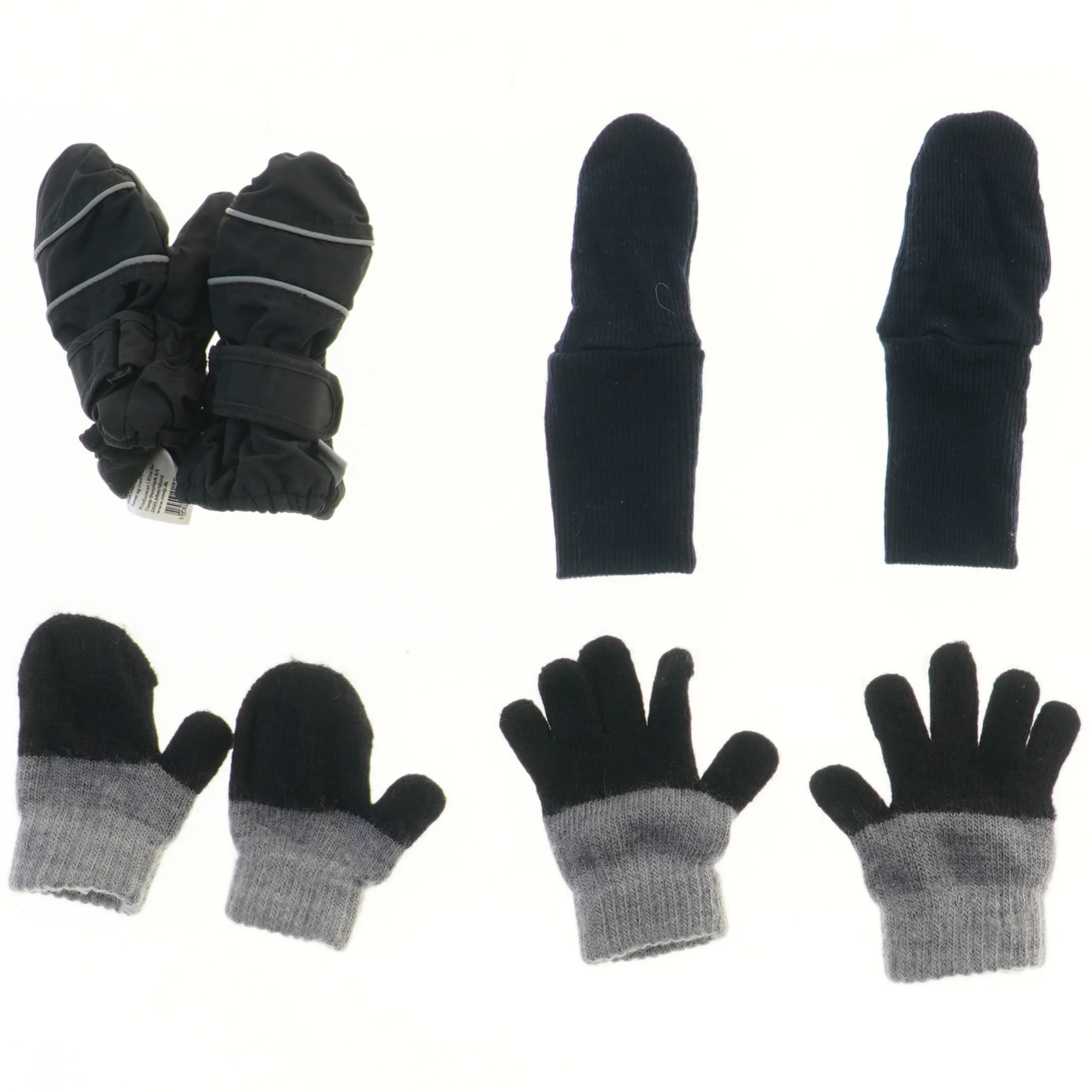 Børnehandsker sæt 4 stk (str. 4 stk 11,5 cm)